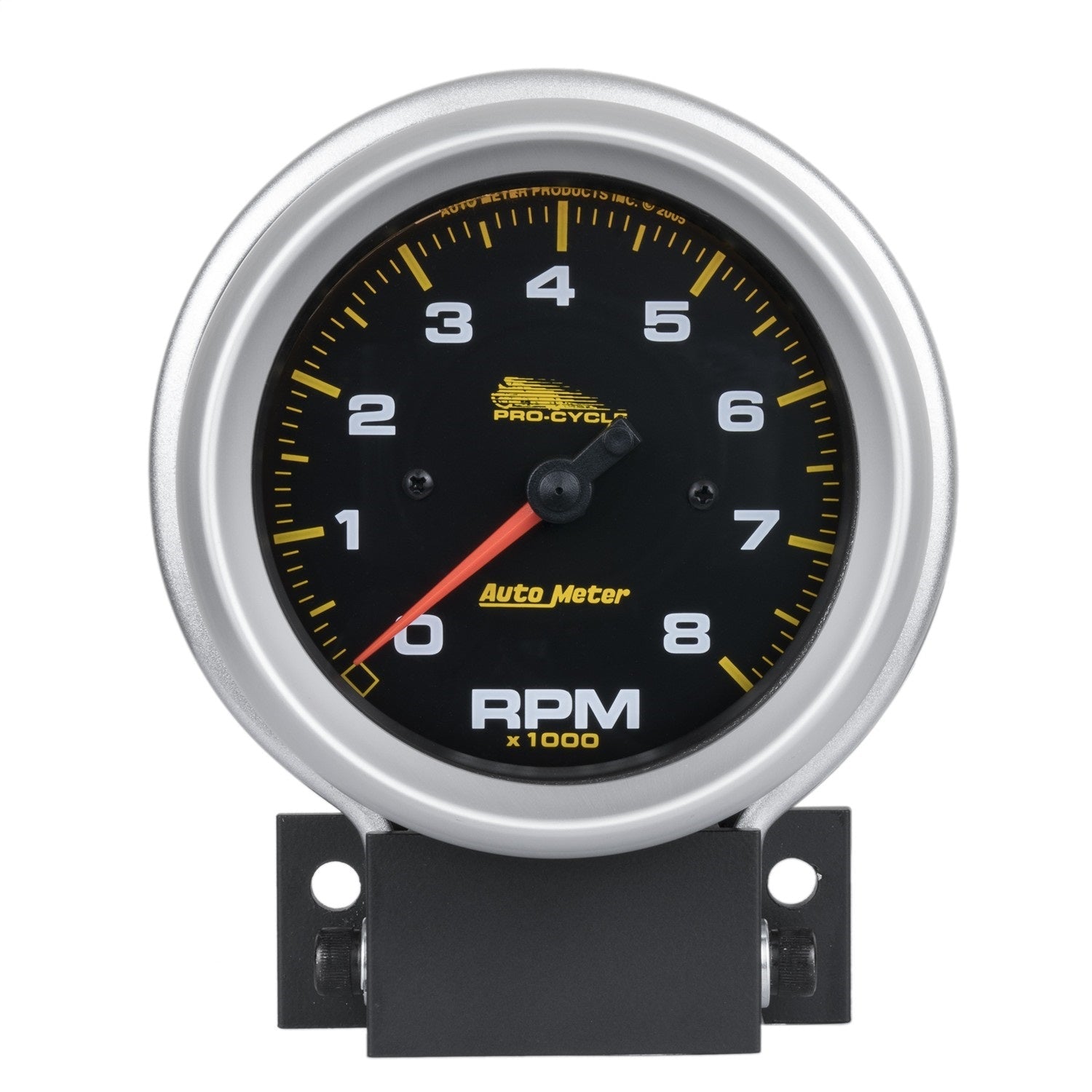 3-3/4" TACHOMETER, 0-8,000 RPM, BLACK, PRO-CYCLE