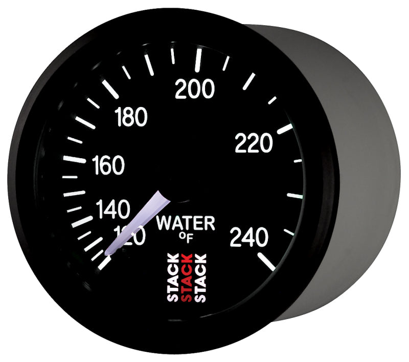 WATER TEMP, MECHANICAL, 52MM, BLACK, 120-240 °F, 1/2-1/16" NPT (M)