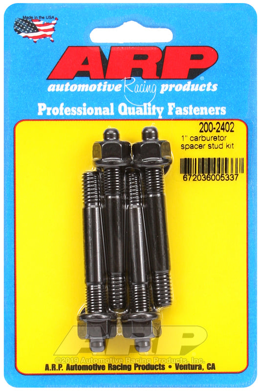ARP 200-2402 1" Carburetor Spacer Stud Kit 2.700" OAL