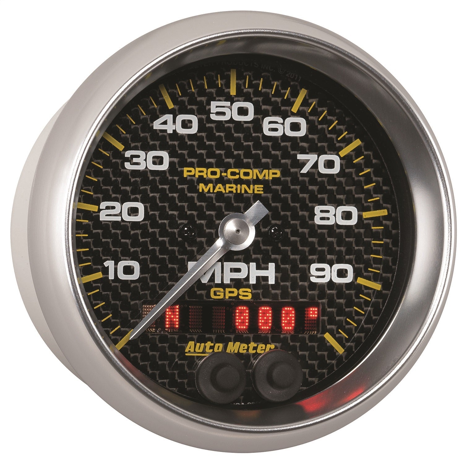 3-3/8" GPS SPEEDOMETER, 0-100 MPH, MARINE CARBON FIBER