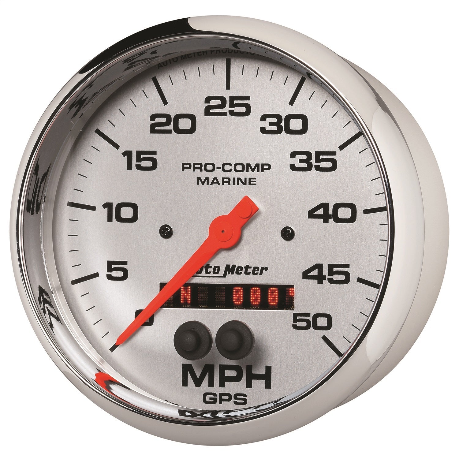 5" GPS SPEEDOMETER, 0-50 MPH, MARINE CHROME ULTRA-LITE
