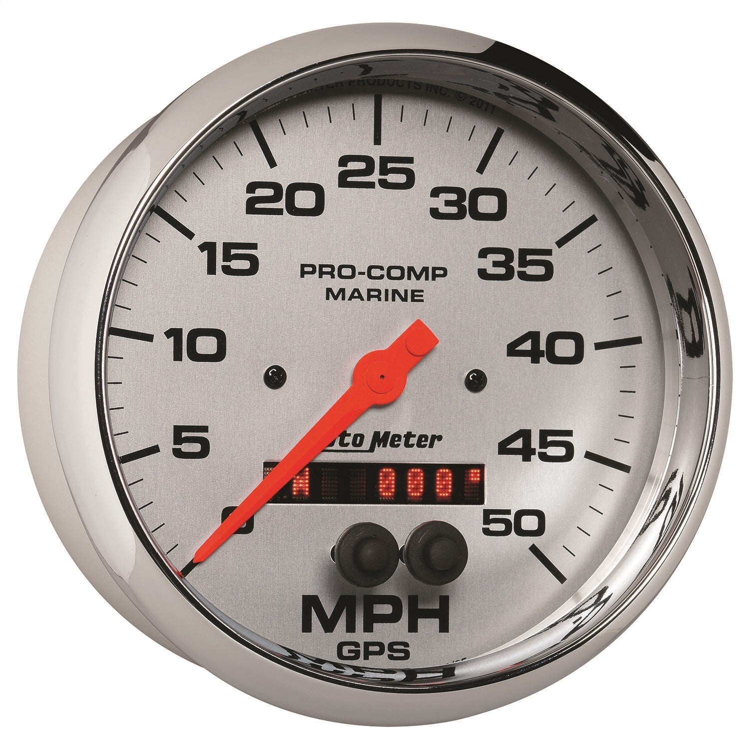 5" GPS SPEEDOMETER, 0-50 MPH, MARINE CHROME ULTRA-LITE