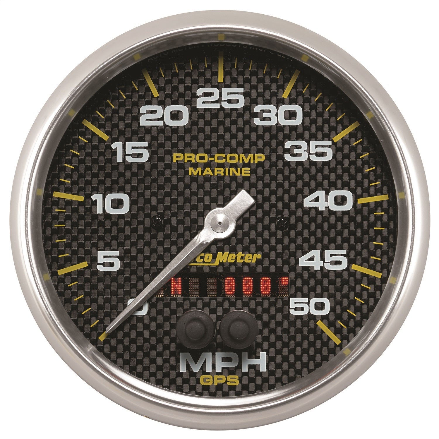 5" GPS SPEEDOMETER, 0-50 MPH, MARINE CARBON FIBER
