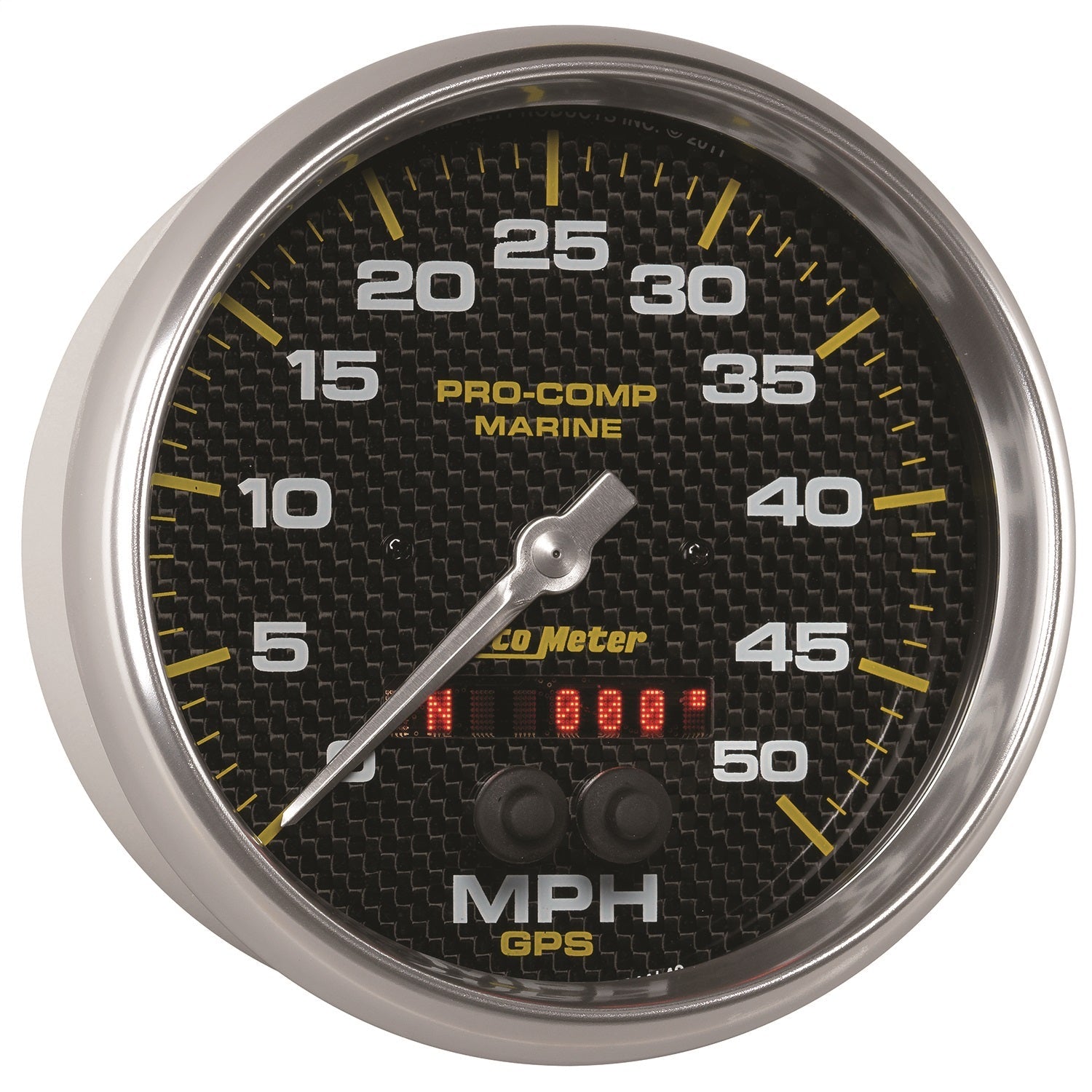 5" GPS SPEEDOMETER, 0-50 MPH, MARINE CARBON FIBER