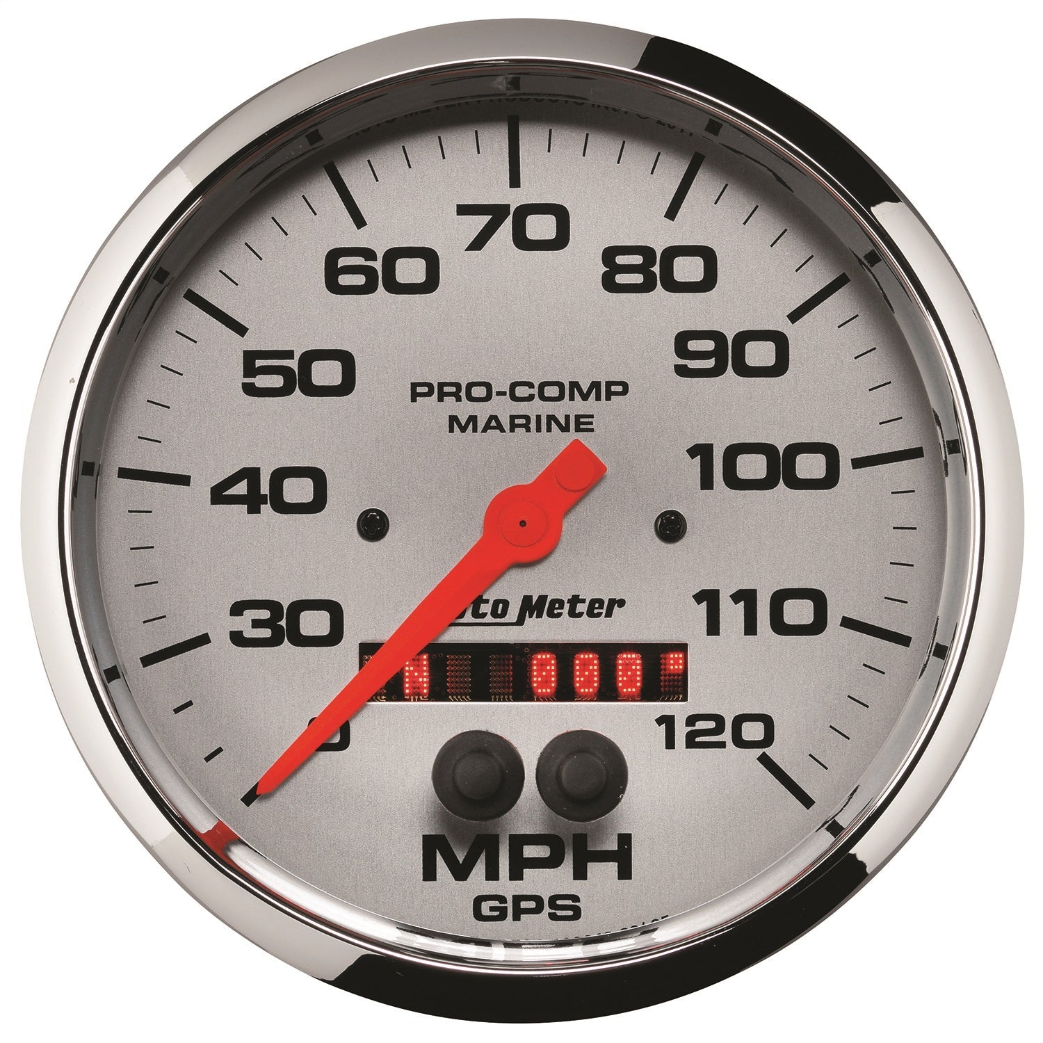 5" GPS SPEEDOMETER, 0-120 MPH, MARINE CHROME ULTRA-LITE