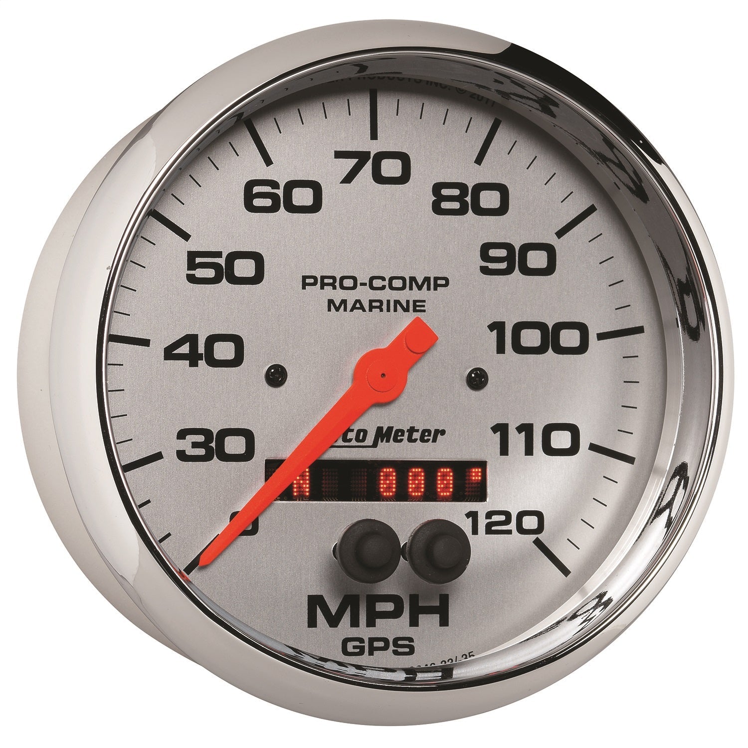 5" GPS SPEEDOMETER, 0-120 MPH, MARINE CHROME ULTRA-LITE