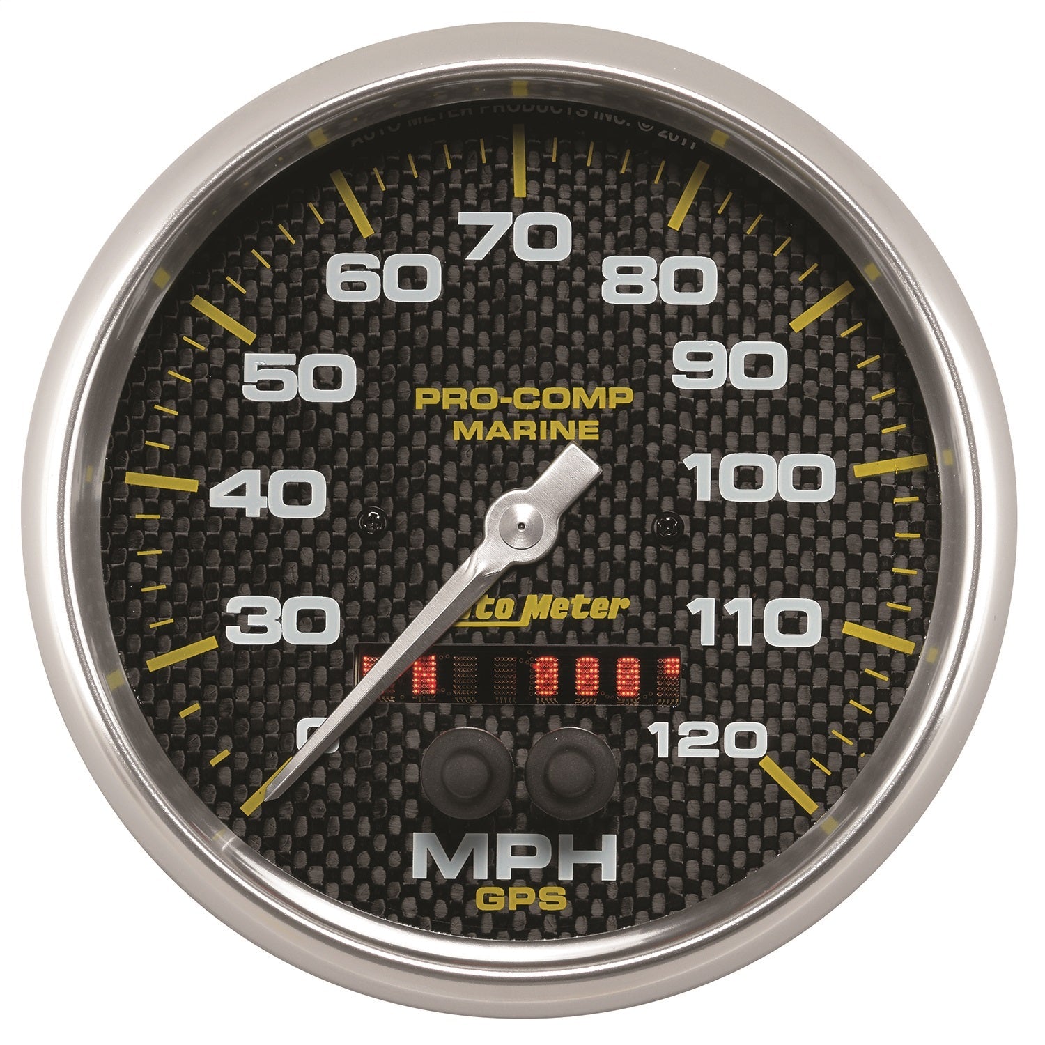 5" GPS SPEEDOMETER, 0-120 MPH, MARINE CARBON FIBER