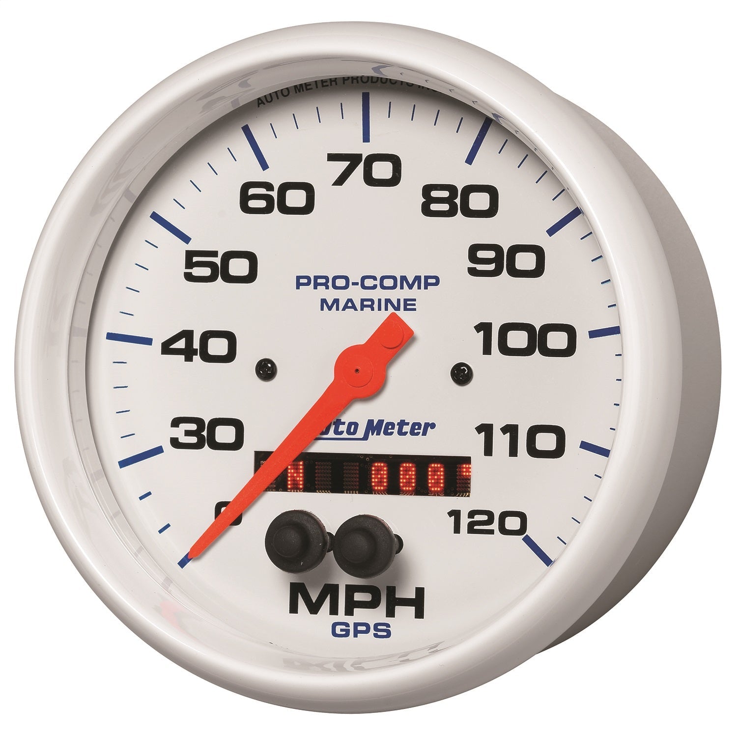 5" GPS SPEEDOMETER, 0-120 MPH, MARINE WHITE