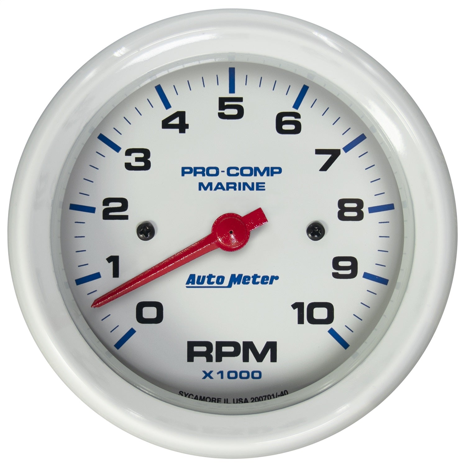 3-3/8" IN-DASH TACHOMETER, 0-10,000 RPM, MARINE WHITE