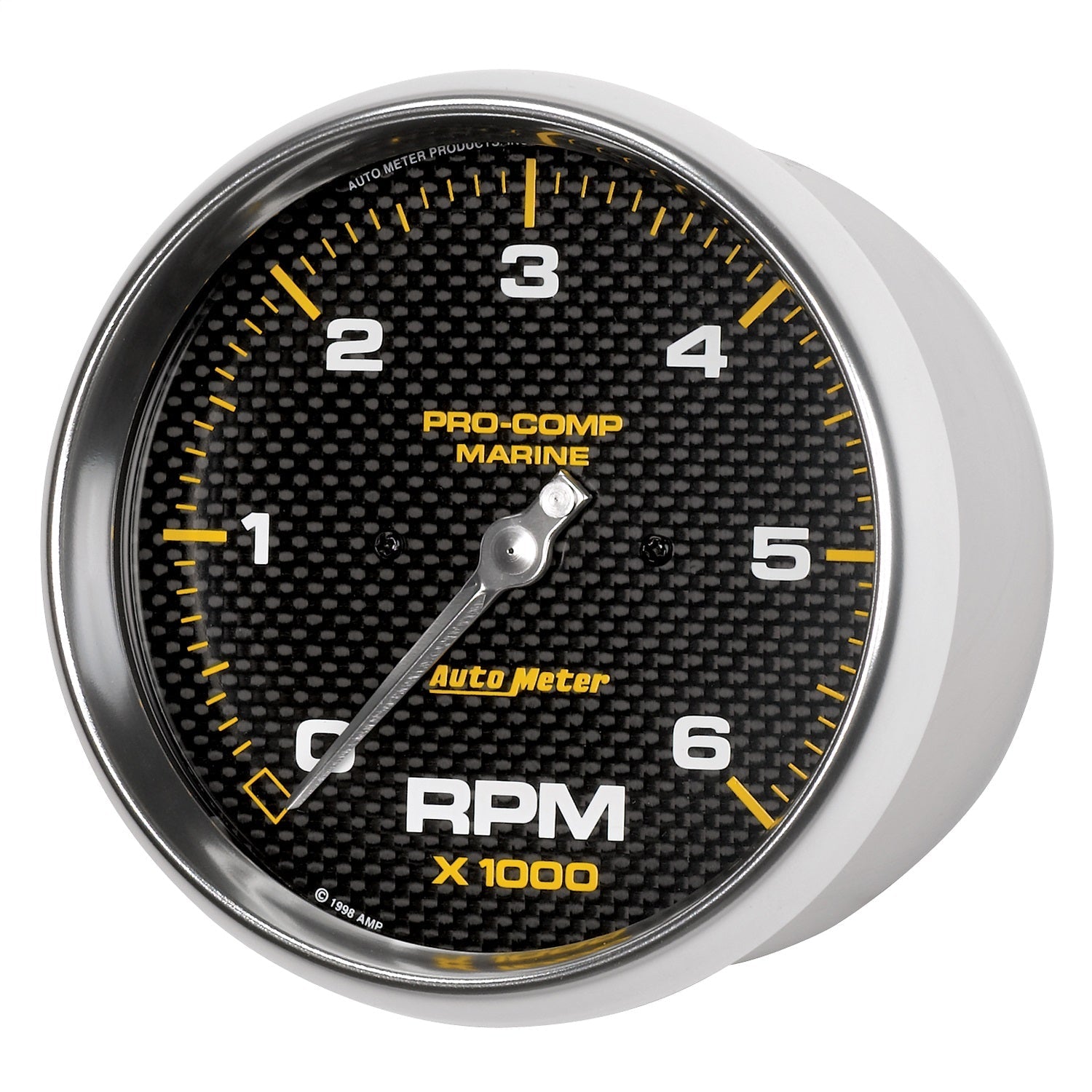 5" IN-DASH TACHOMETER, 0-6,000 RPM, MARINE CARBON FIBER