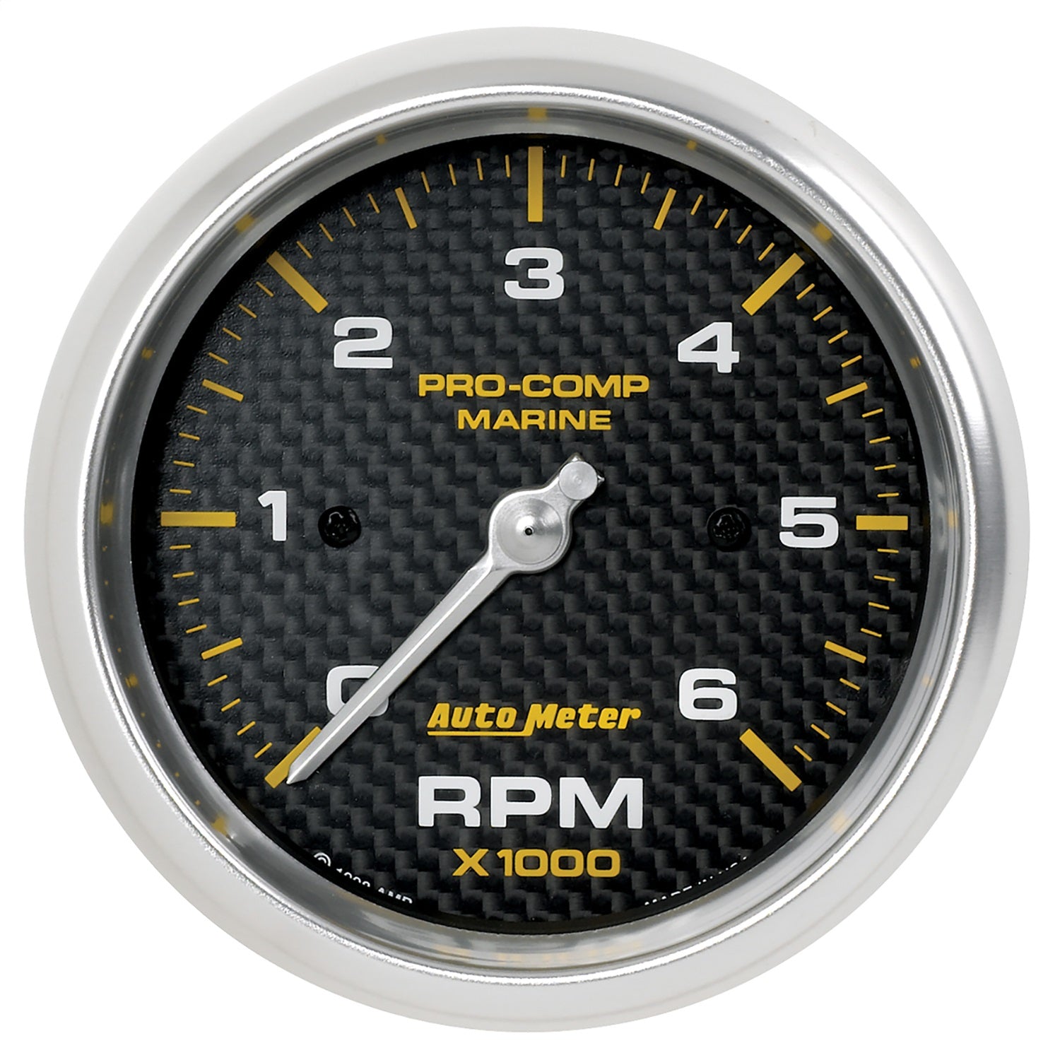 3-3/8" IN-DASH TACHOMETER, 0-6,000 RPM, MARINE CARBON FIBER