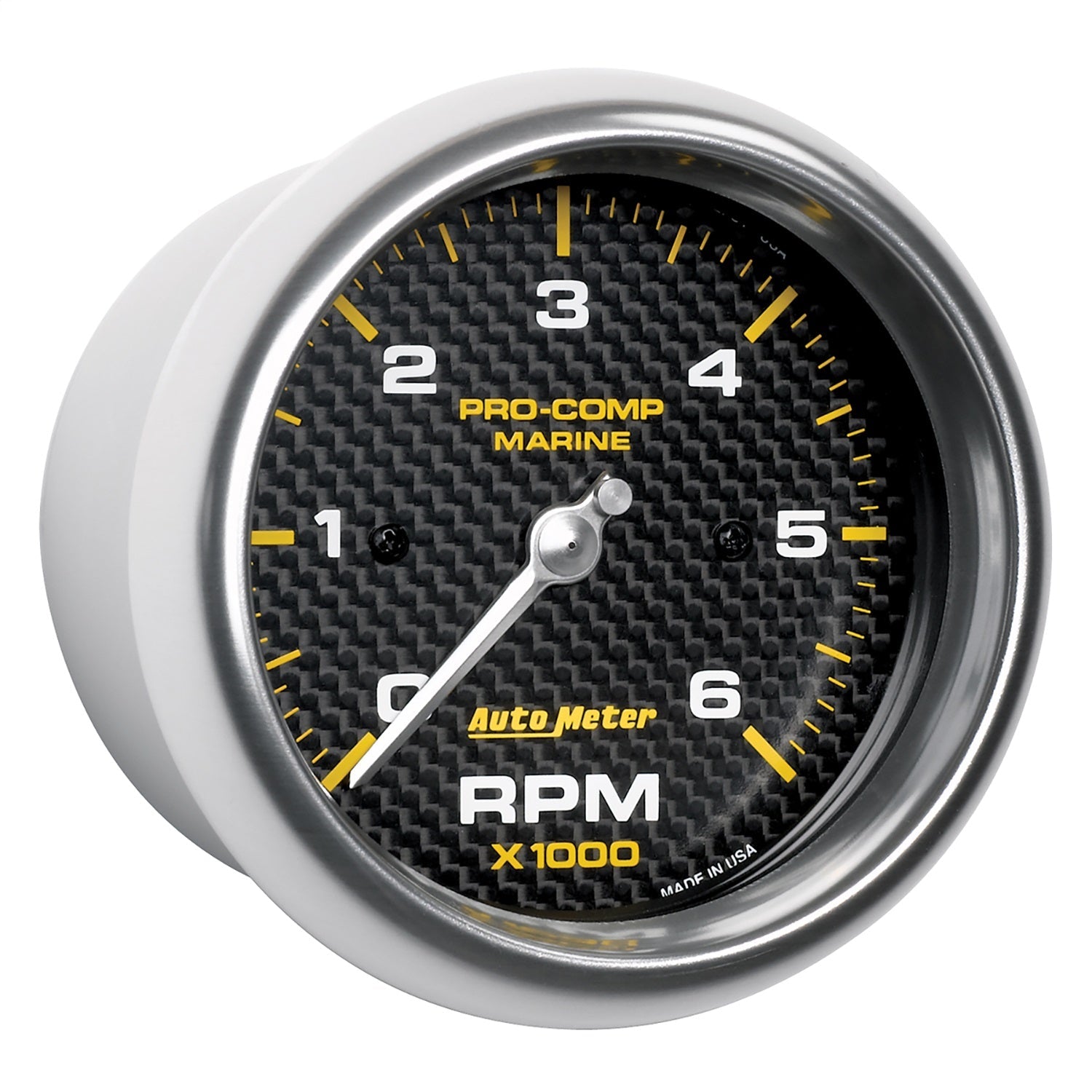 3-3/8" IN-DASH TACHOMETER, 0-6,000 RPM, MARINE CARBON FIBER