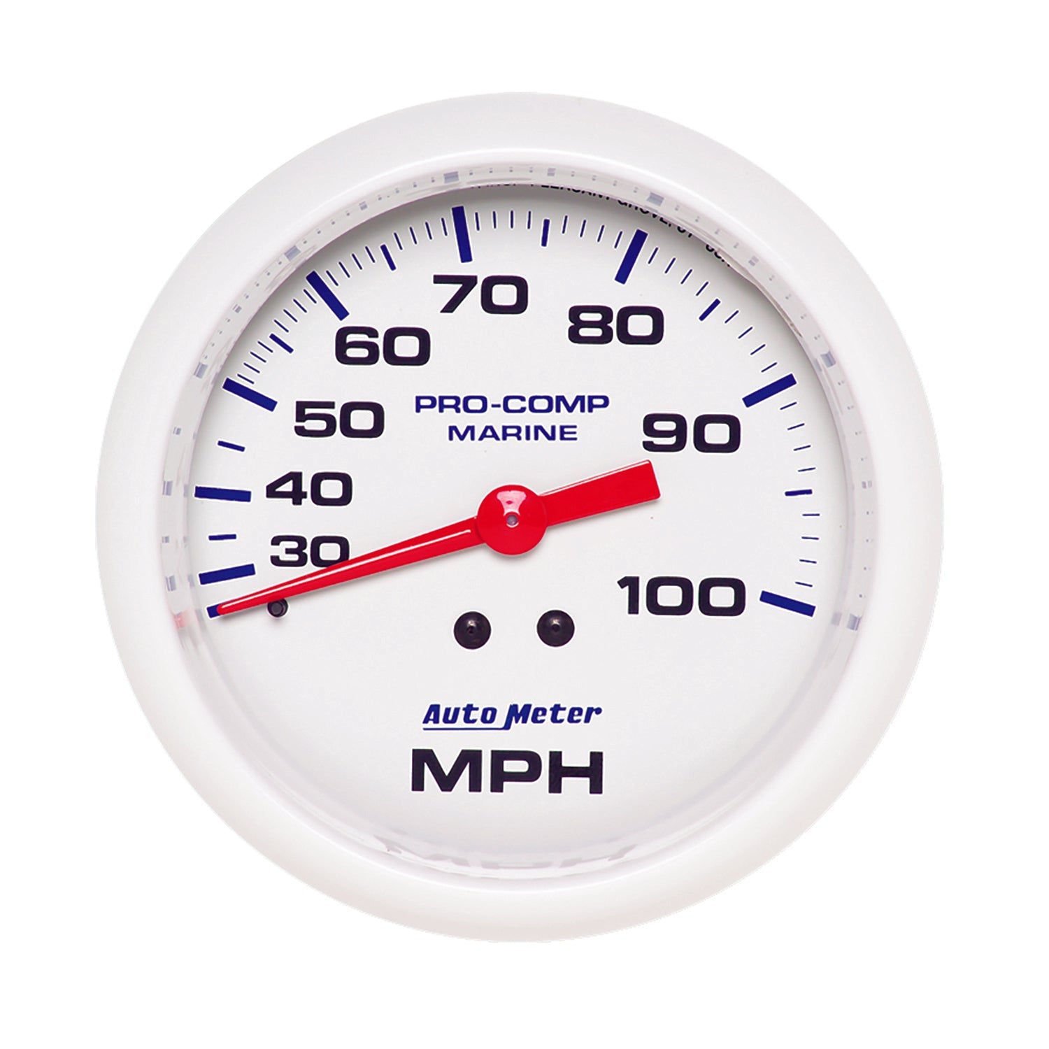 3-3/8" MECHANICAL SPEEDOMETER, 0-100 MPH, MARINE WHITE