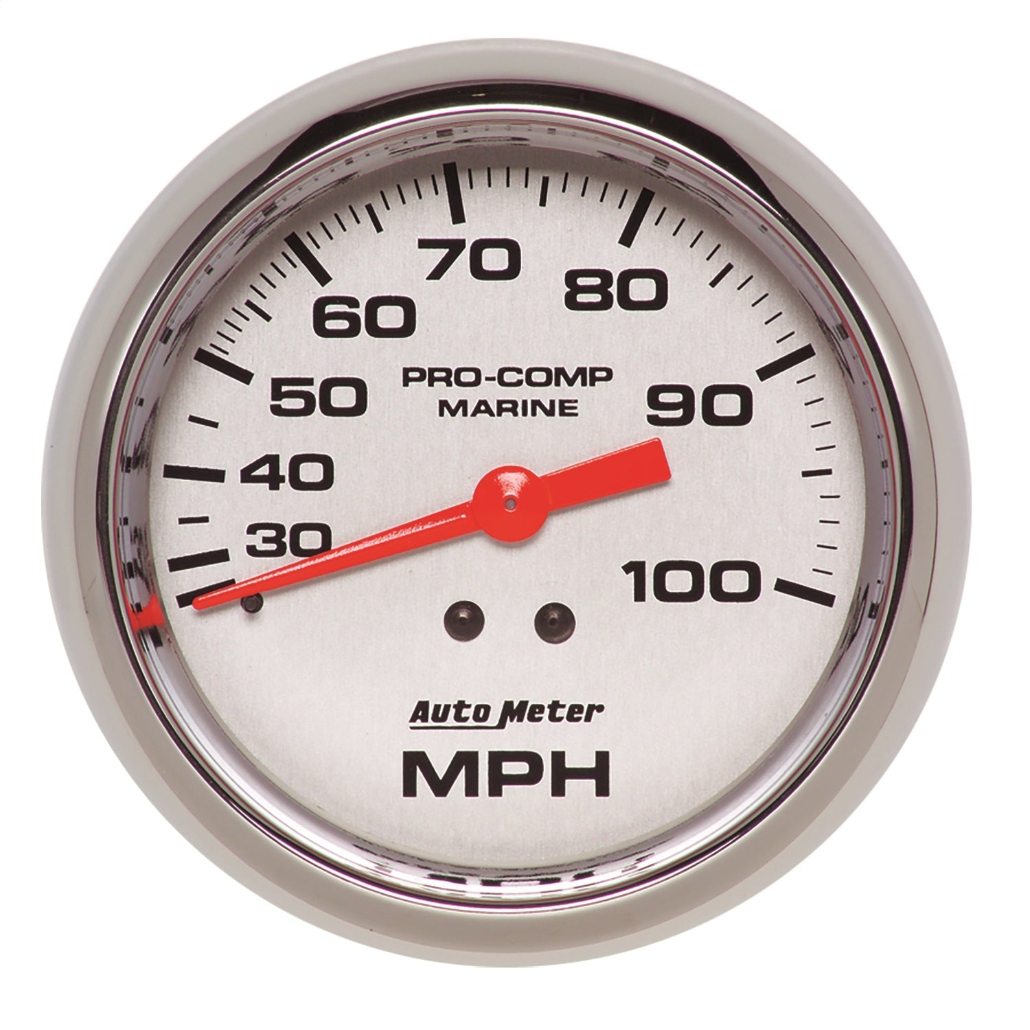 3-3/8" MECHANICAL SPEEDOMETER, 0-100 MPH, MARINE CHROME ULTRA-LITE