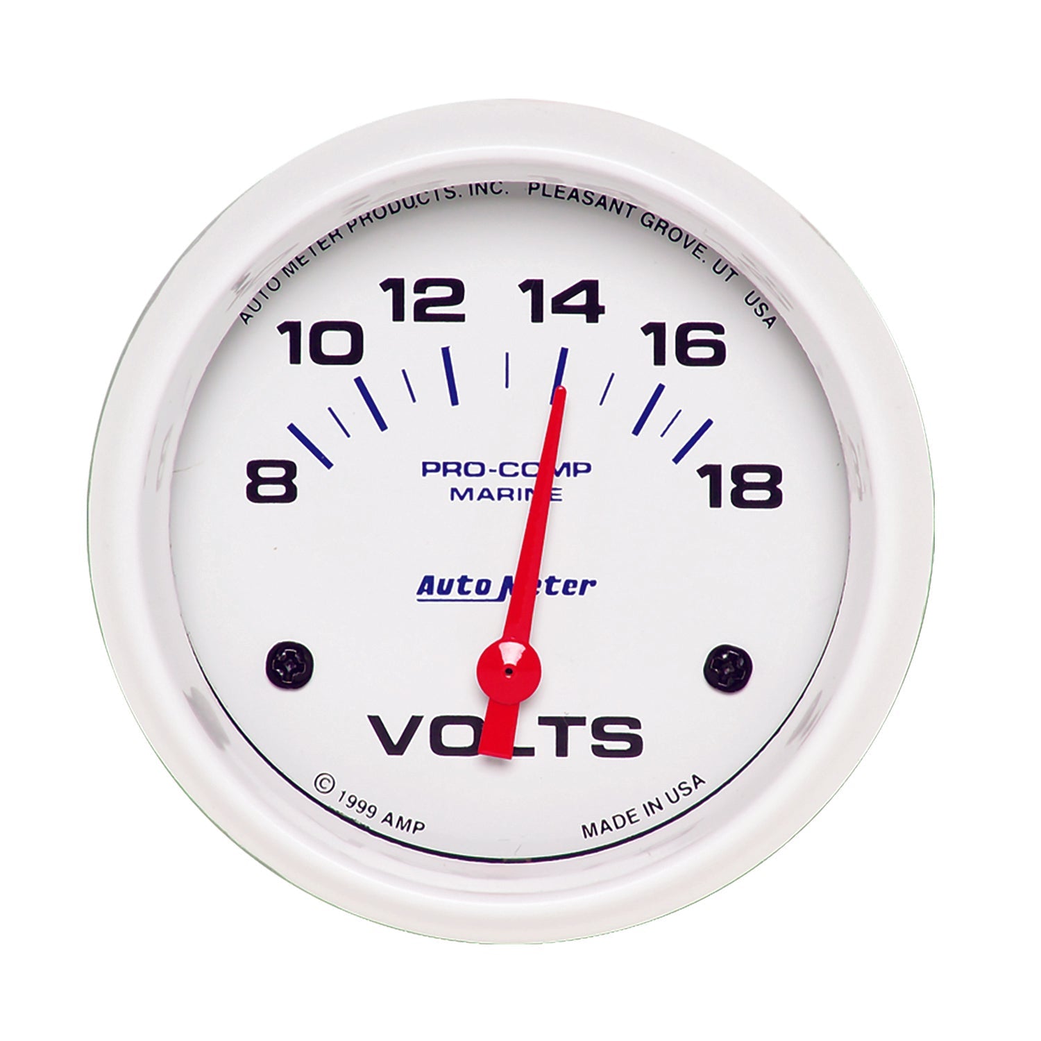 2-5/8" VOLTMETER, 8-18V, MARINE WHITE