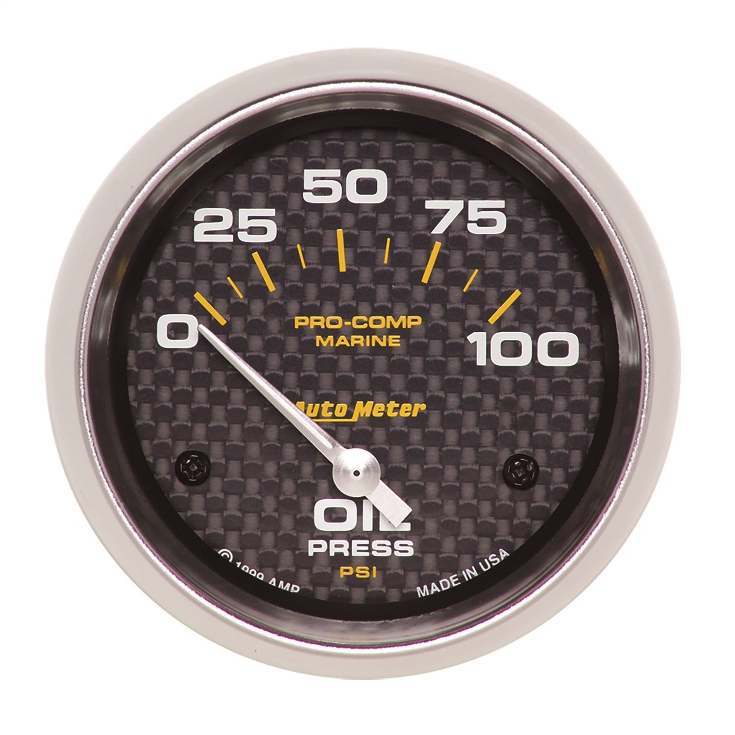 2-5/8" OIL PRESSURE, 0-100 PSI, MARINE CARBON FIBER