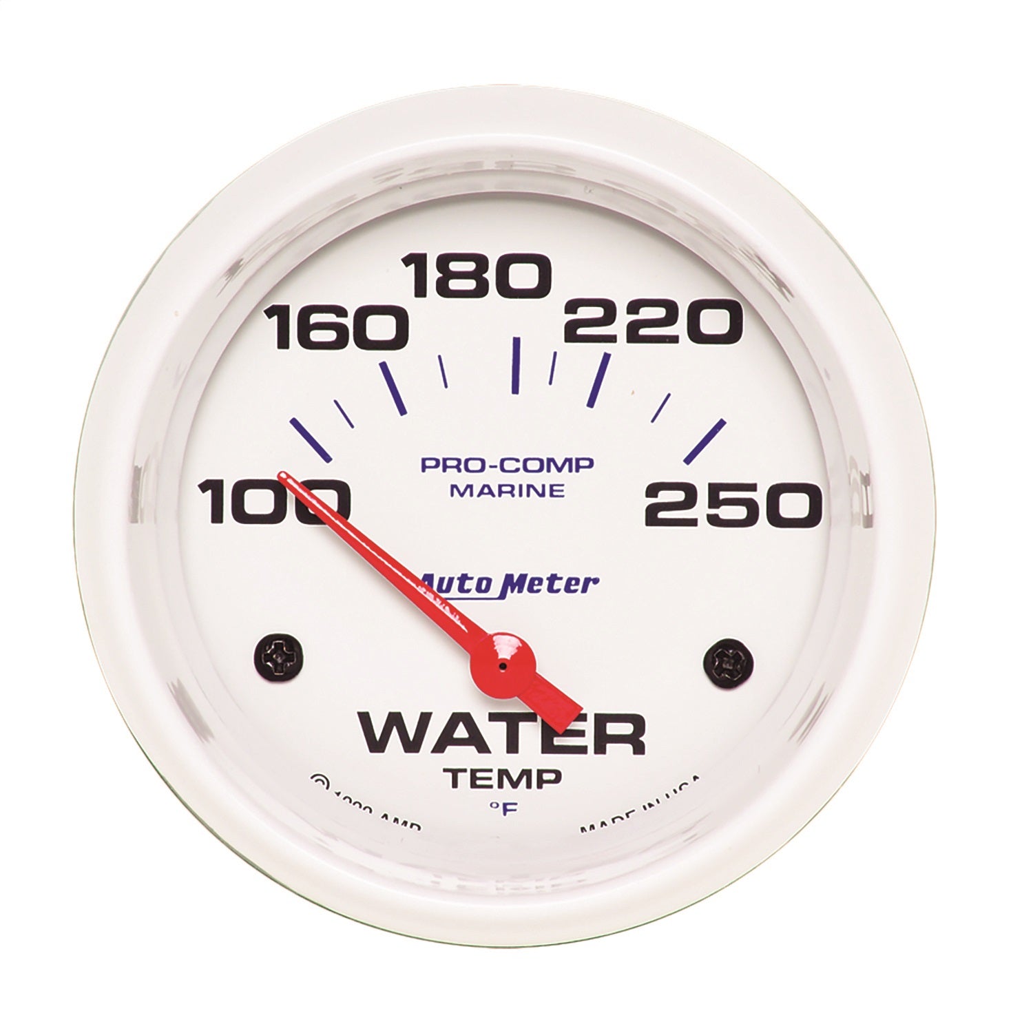 2-5/8" WATER TEMPERATURE, 100-250 °F, MARINE WHITE