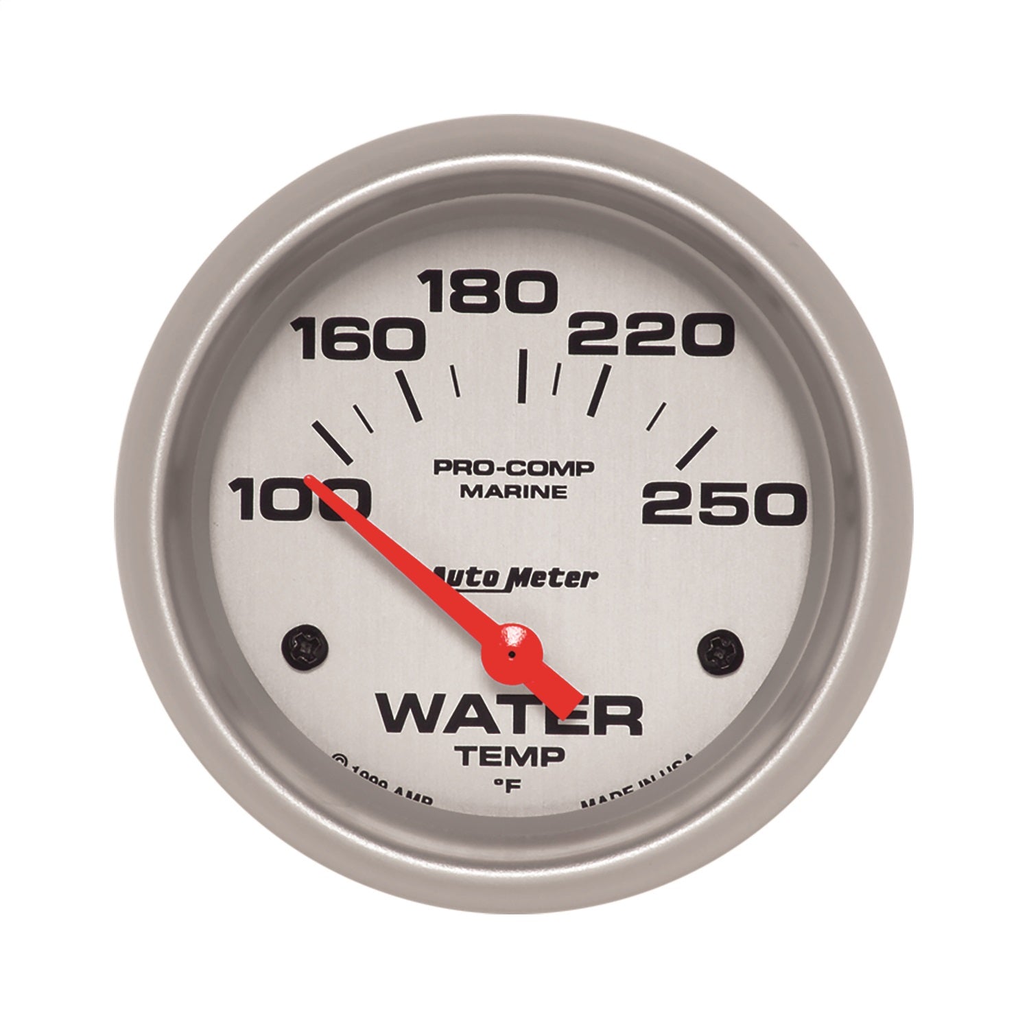 2-5/8" WATER TEMPERATURE, 100-250 °F, MARINE SILVER ULTRA-LITE