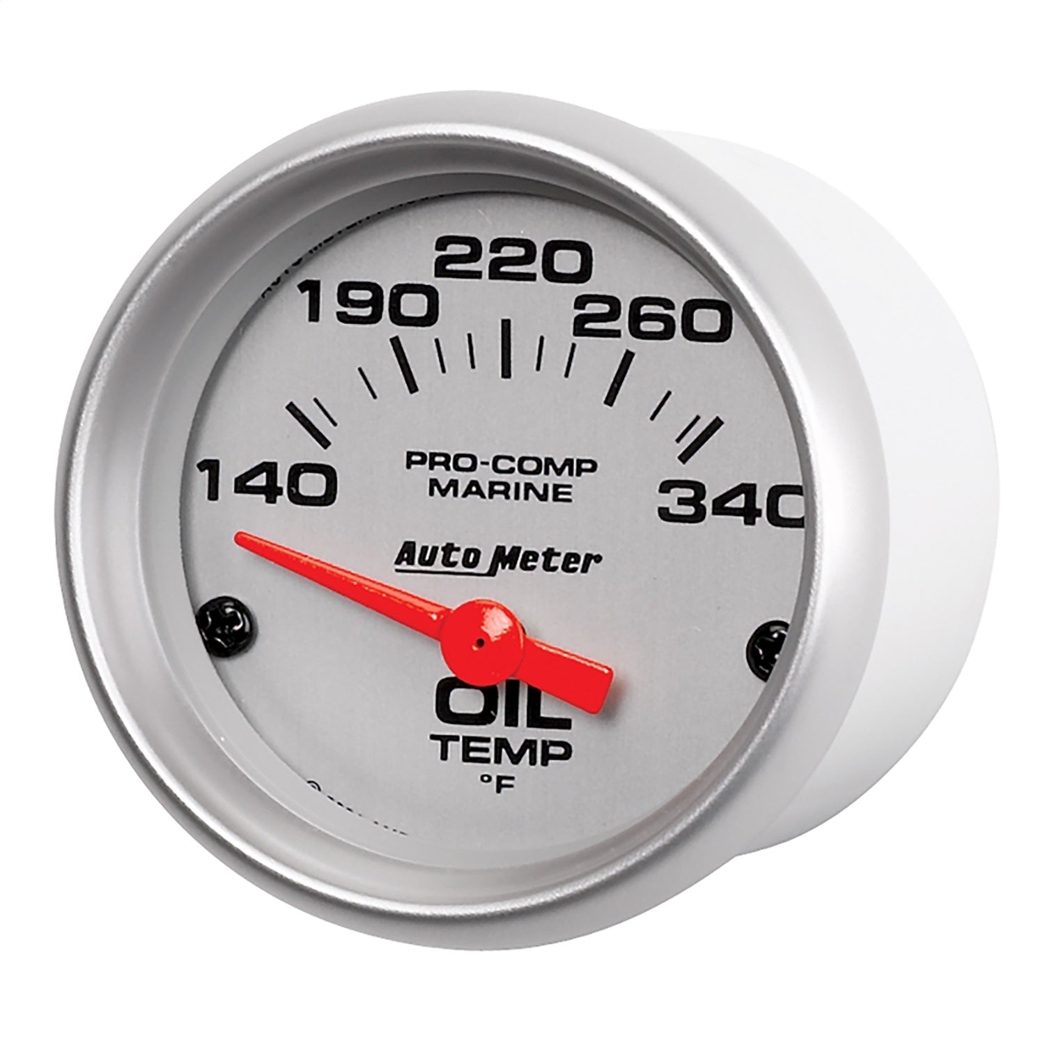 2-1/16" OIL TEMPERATURE, 140-340 °F, MARINE SILVER ULTRA-LITE