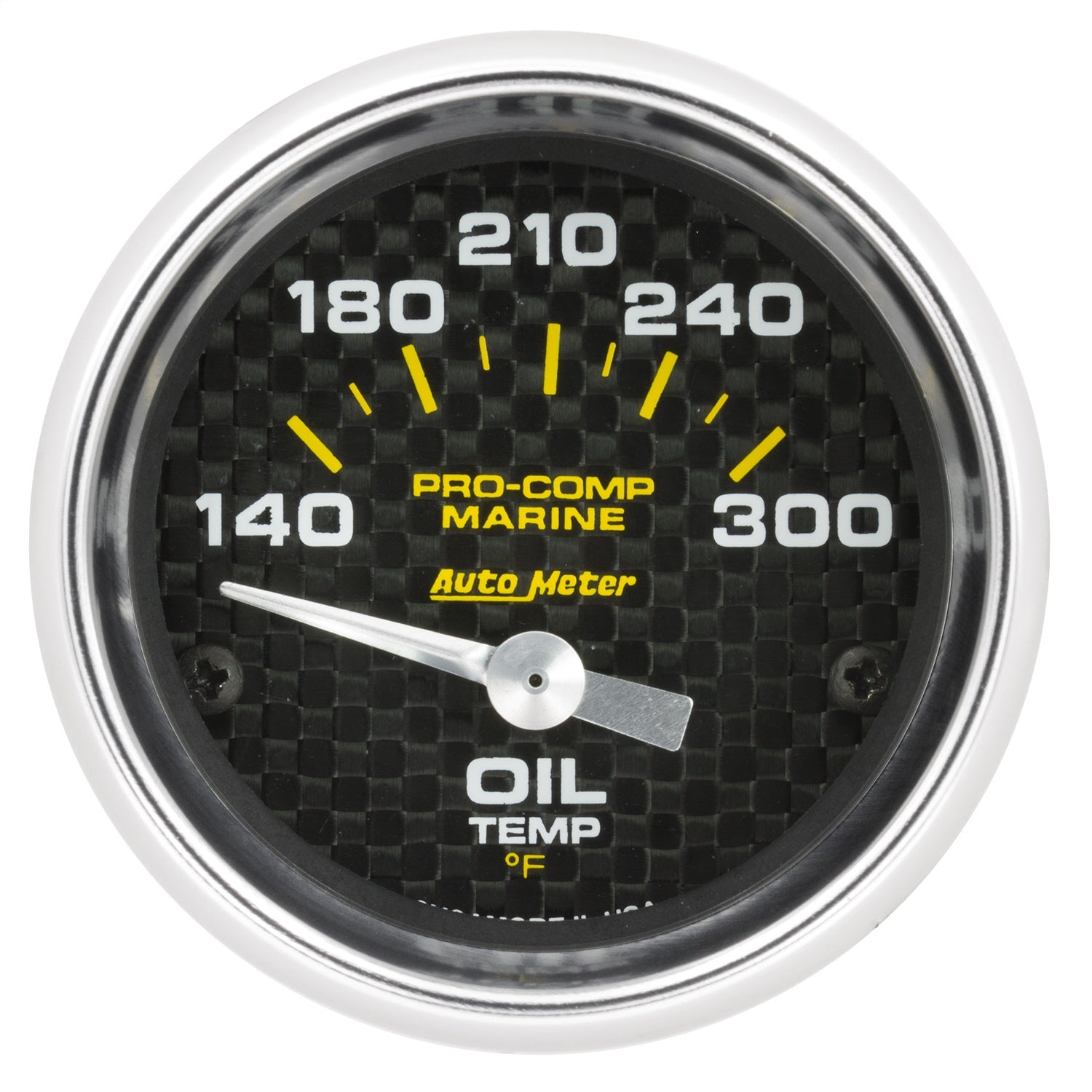 2-1/16" OIL TEMPERATURE, 140-340 °F, MARINE CARBON FIBER
