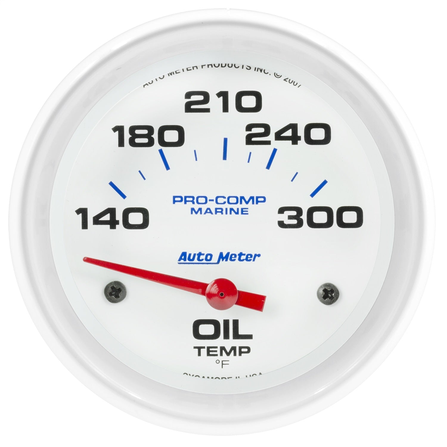 2-5/8" OIL TEMPERATURE, 140-340 °F, MARINE WHITE