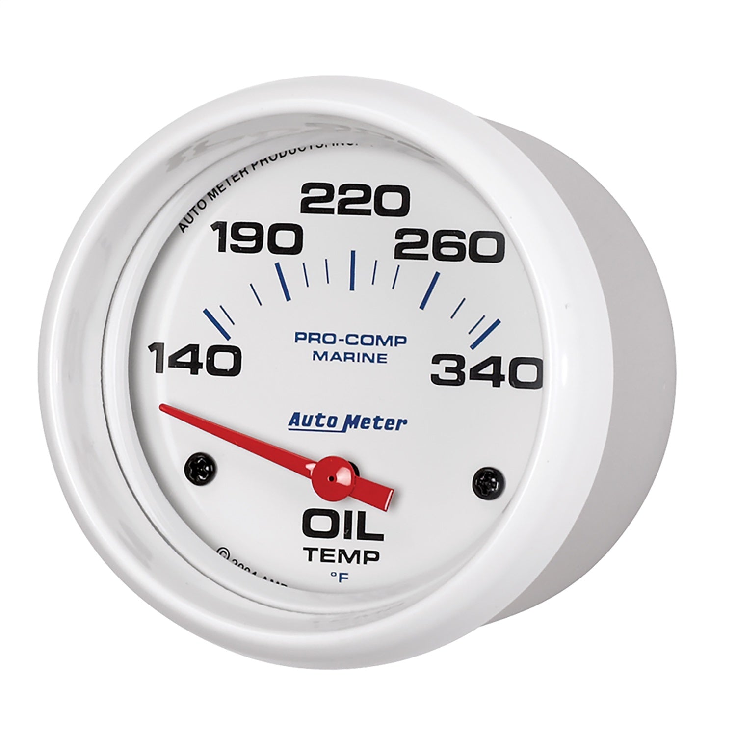 2-5/8" OIL TEMPERATURE, 140-340 °F, MARINE WHITE