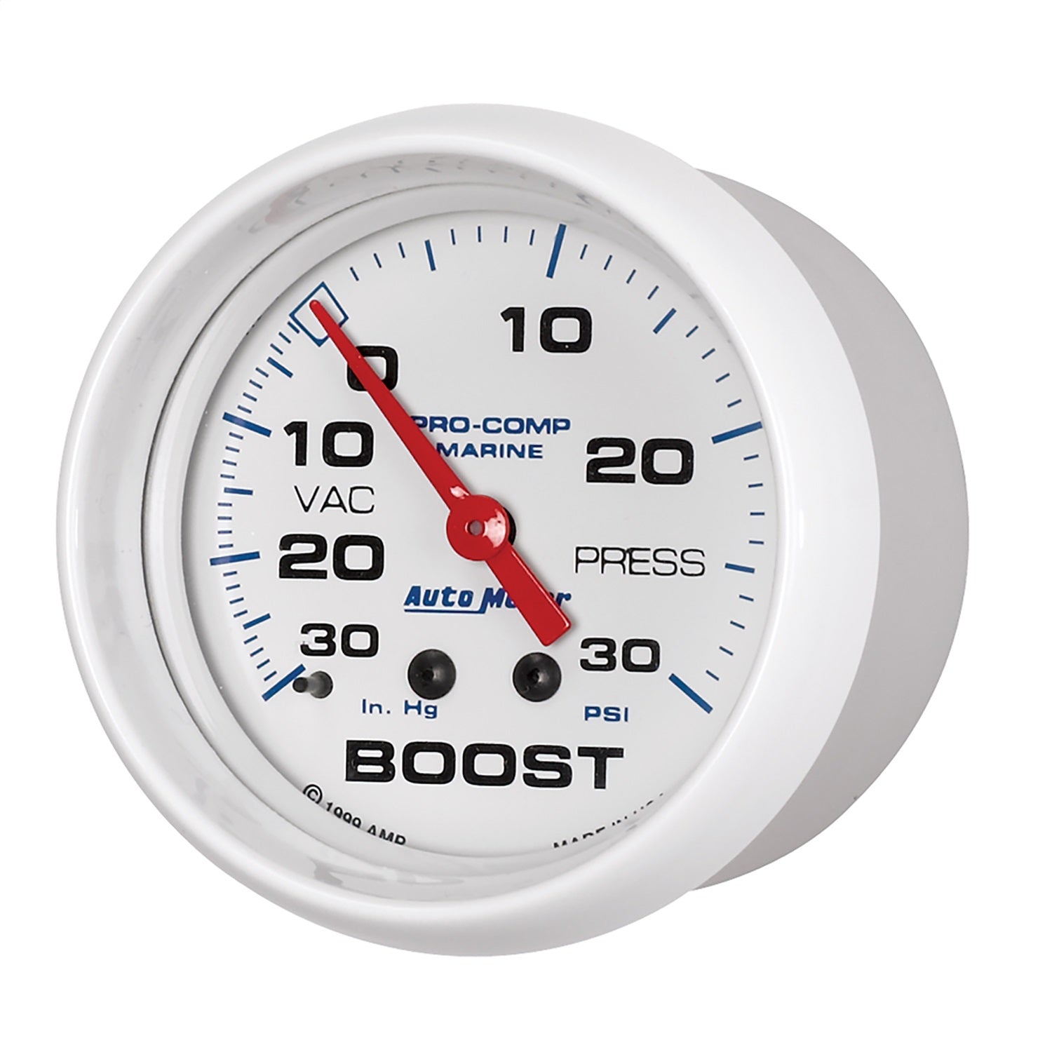 2-5/8" VACUUM/BOOST, 30 IN HG/20 PSI, MARINE WHITE