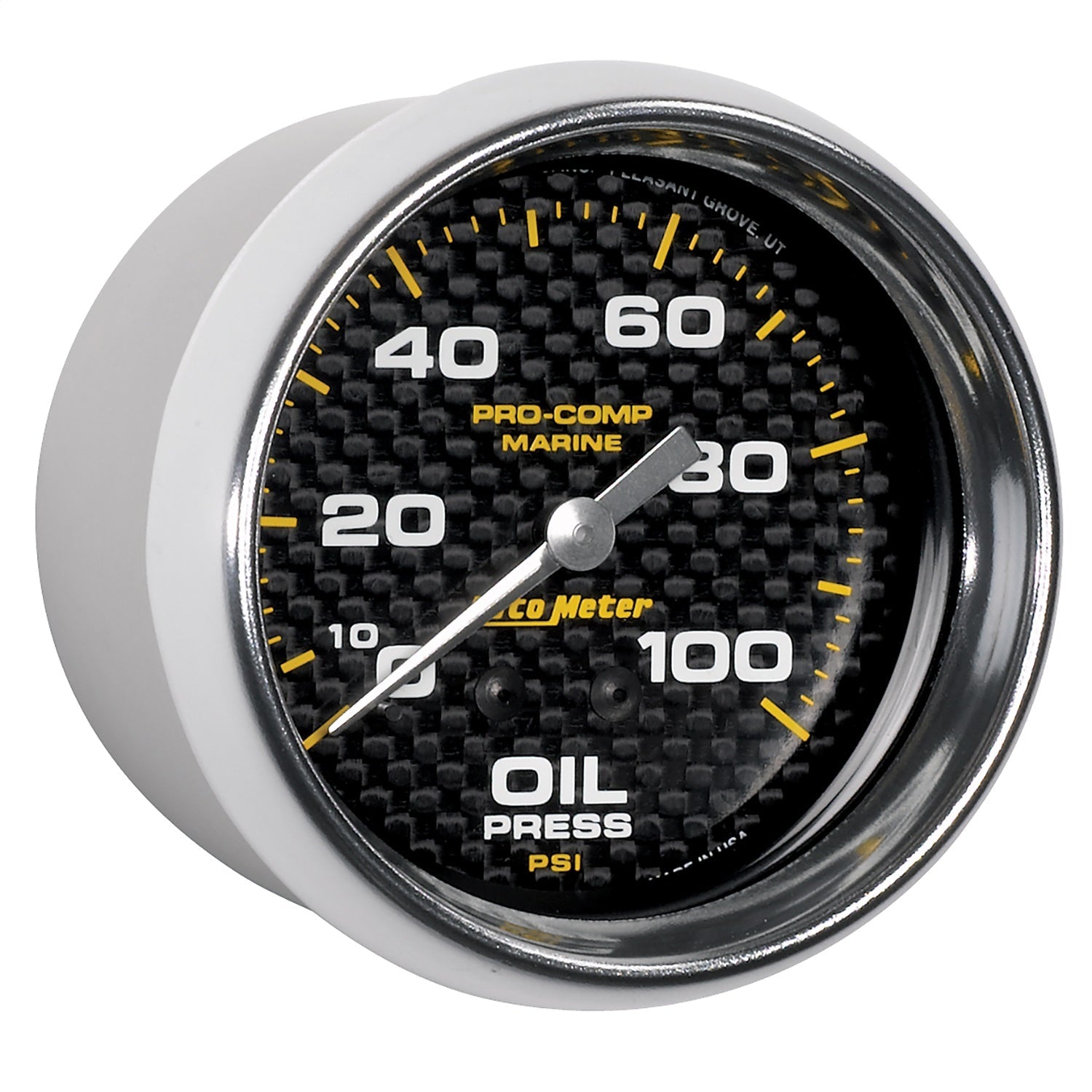 2-5/8" OIL PRESSURE, 0-100 PSI, MARINE CARBON FIBER
