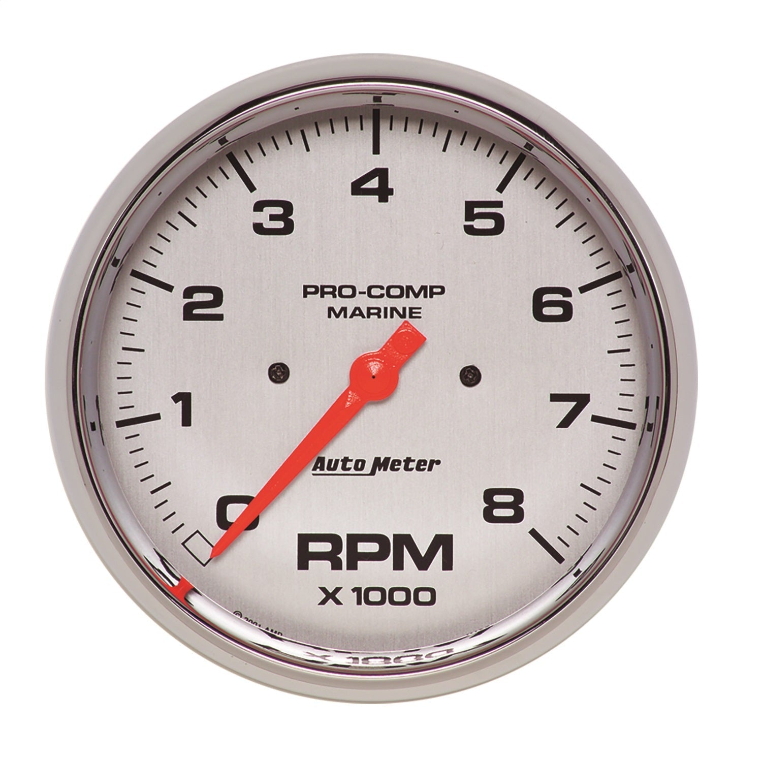 5" IN-DASH TACHOMETER, 0-8,000 RPM, MARINE CHROME ULTRA-LITE