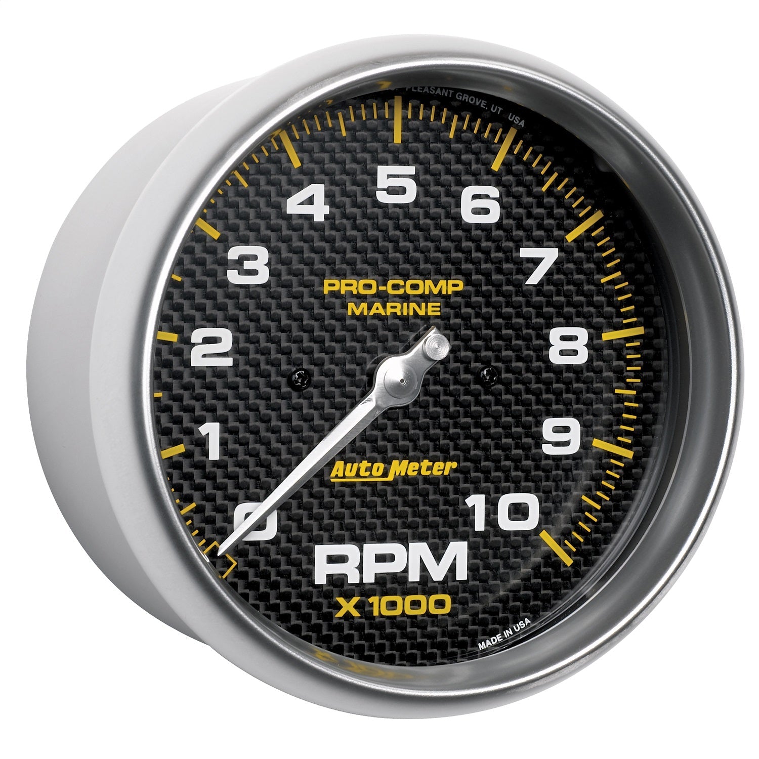 5" IN-DASH TACHOMETER, 0-10,000 RPM, MARINE CARBON FIBER