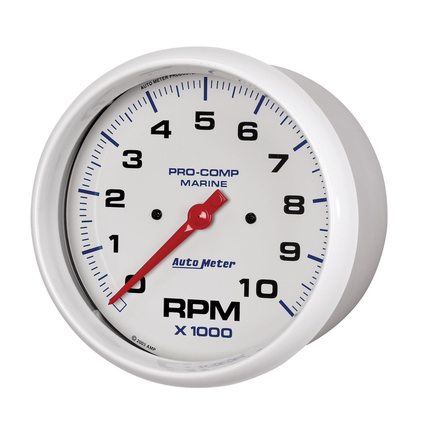 5" IN-DASH TACHOMETER, 0-10,000 RPM, MARINE WHITE