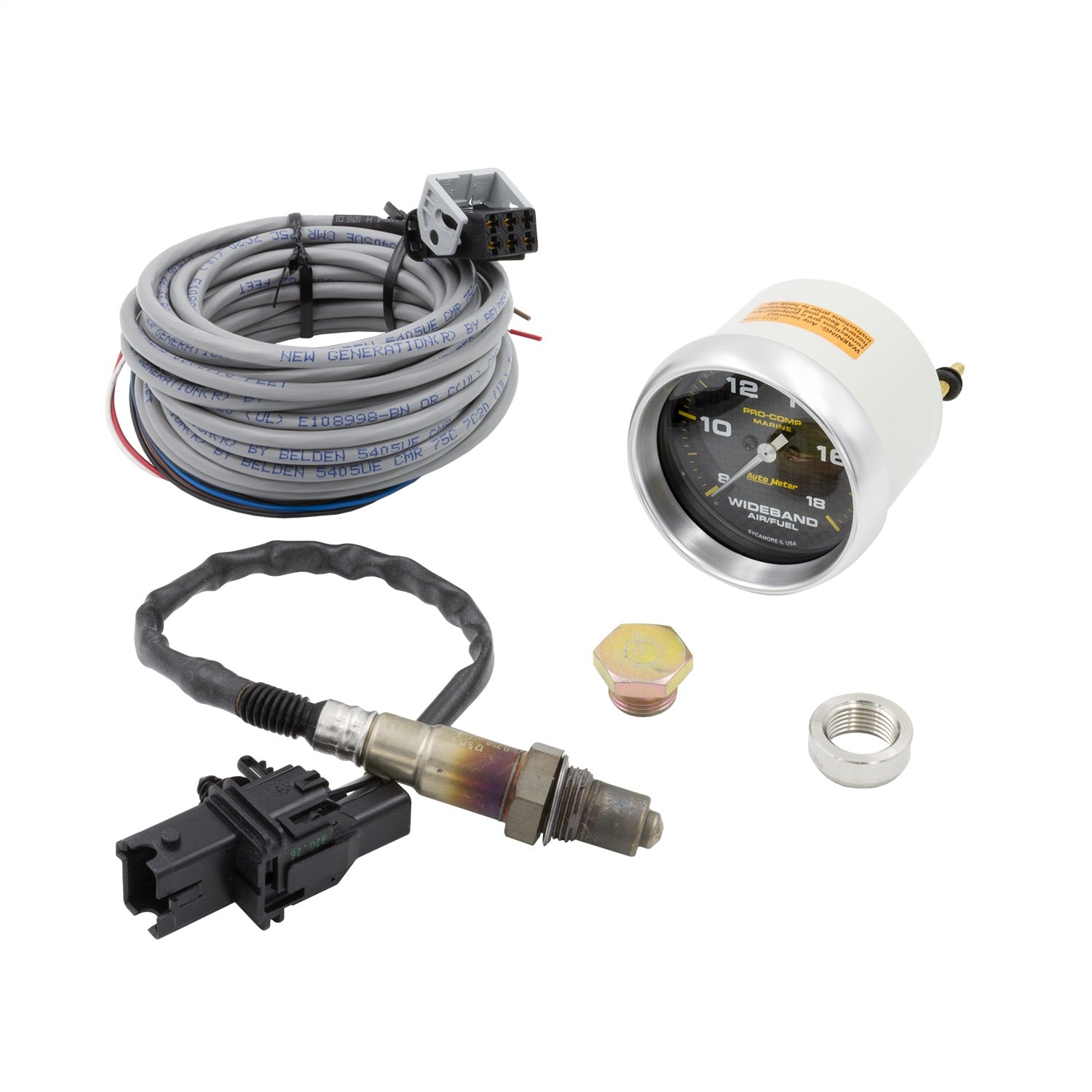 2-5/8" WIDEBAND AIR/FUEL RATIO, ANALOG, 8:1-18:1 AFR, MARINE CARBON FIBER