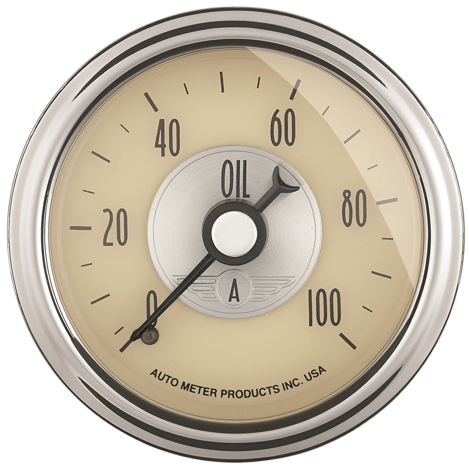 2-1/16" OIL PRESSURE, 0-100 PSI, PRESTIGE ANTIQUE IVORY