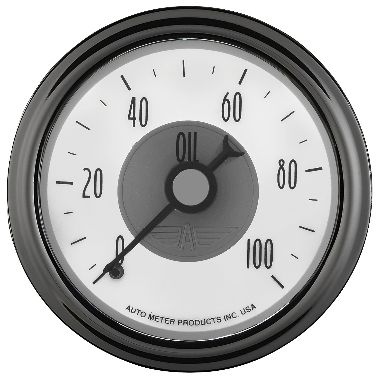 2-1/16" OIL PRESSURE, 0-100 PSI, PRESTIGE PEARL