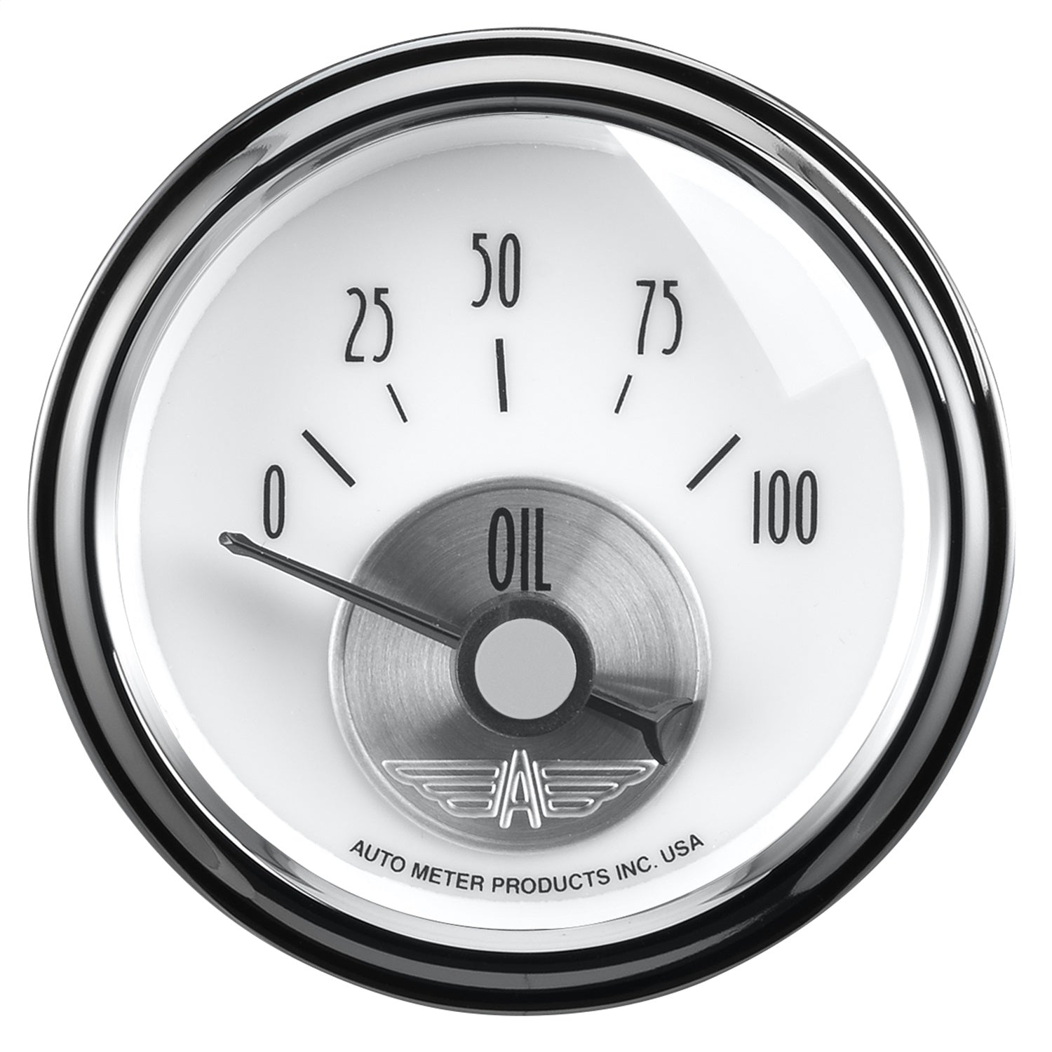2-1/16" OIL PRESSURE, 0-100 PSI, PRESTIGE PEARL