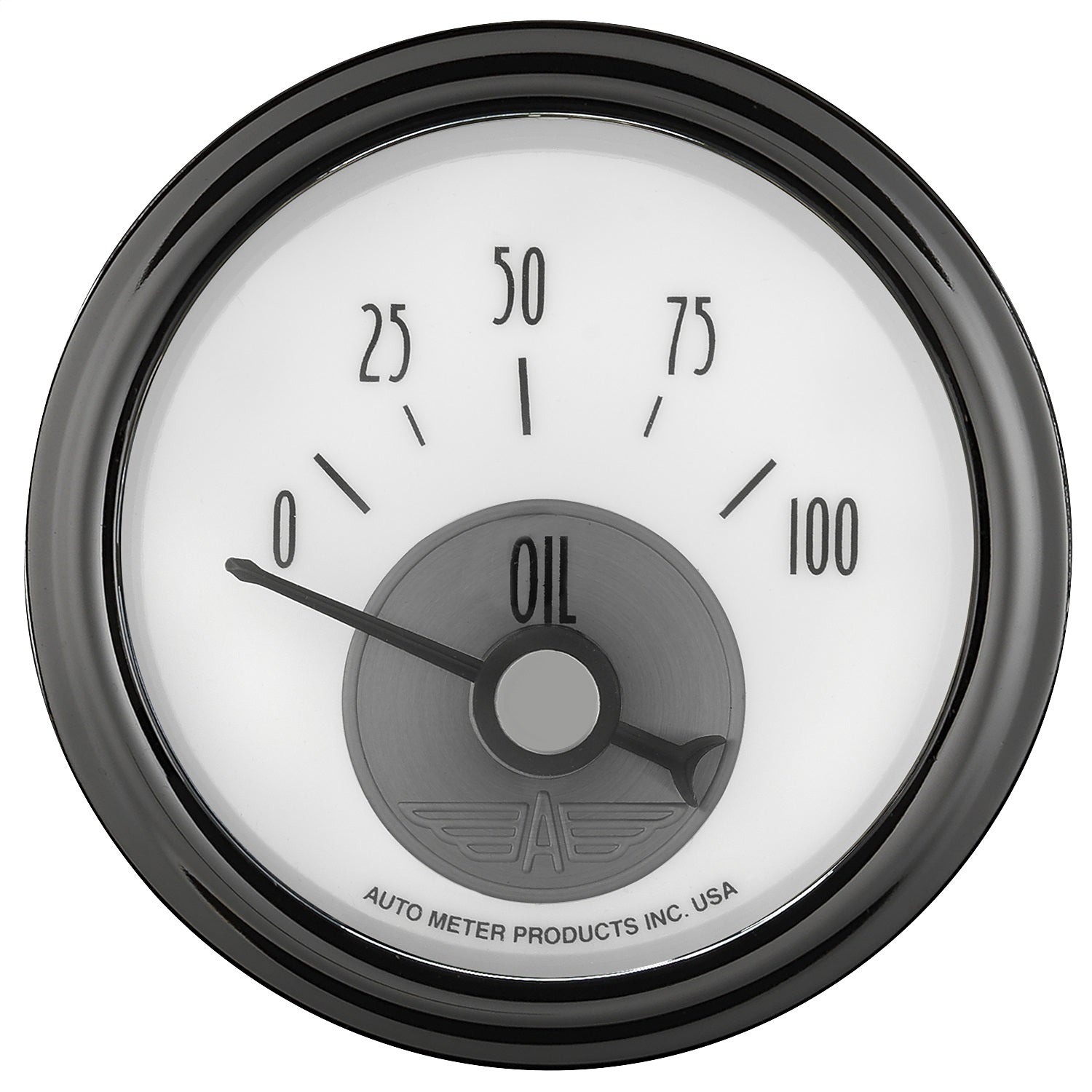 2-1/16" OIL PRESSURE, 0-100 PSI, PRESTIGE PEARL