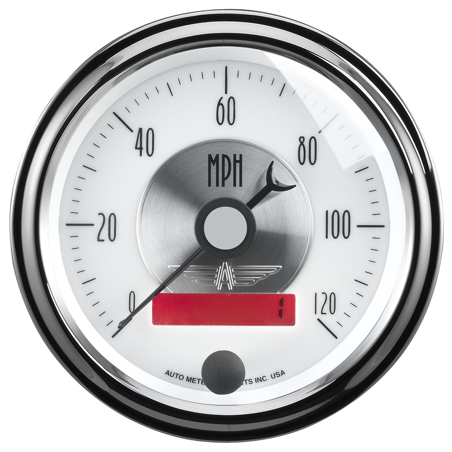 3-3/8" SPEEDOMETER, 0-120 MPH, PRESTIGE PEARL
