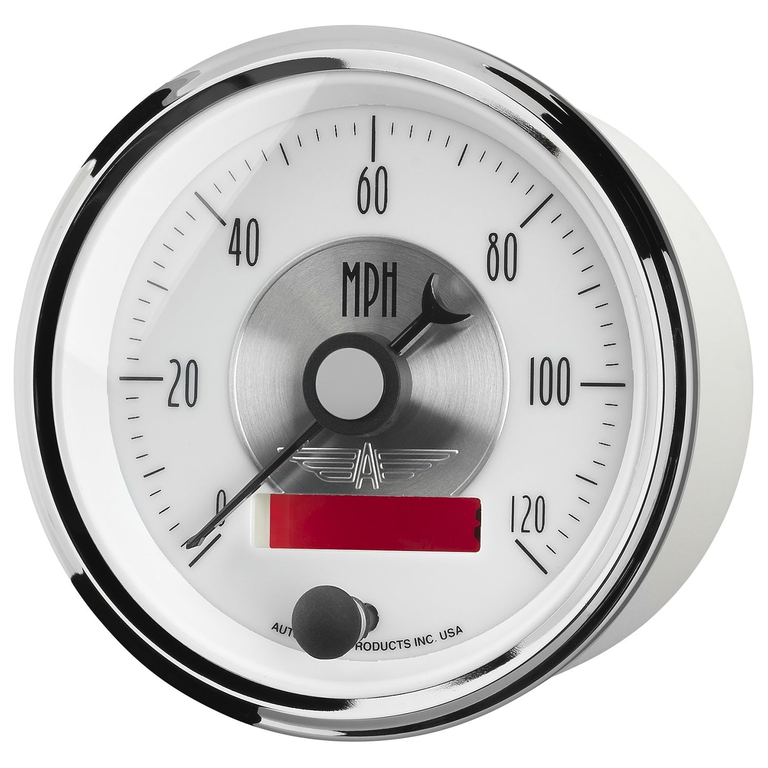 3-3/8" SPEEDOMETER, 0-120 MPH, PRESTIGE PEARL