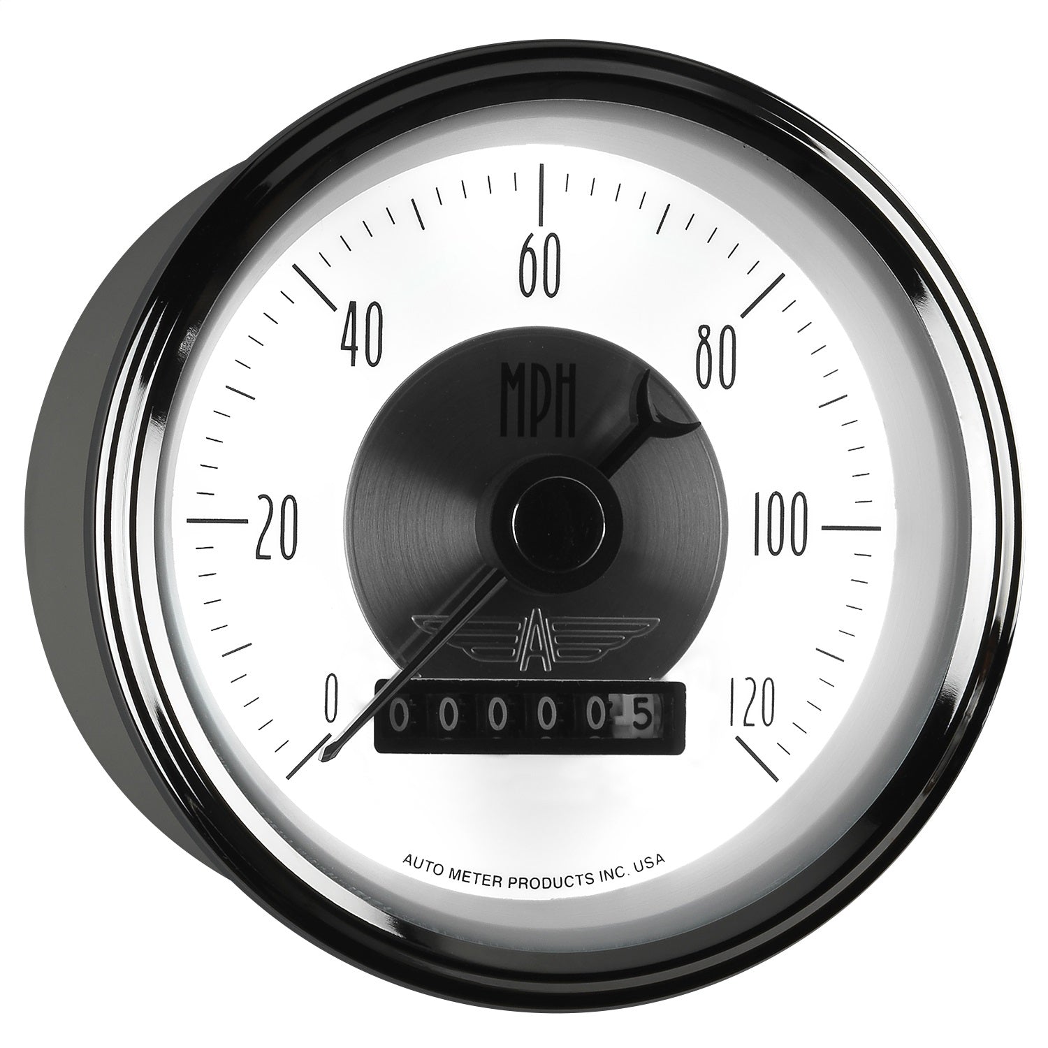 3-3/8" SPEEDOMETER, 0-120 MPH, PRESTIGE PEARL