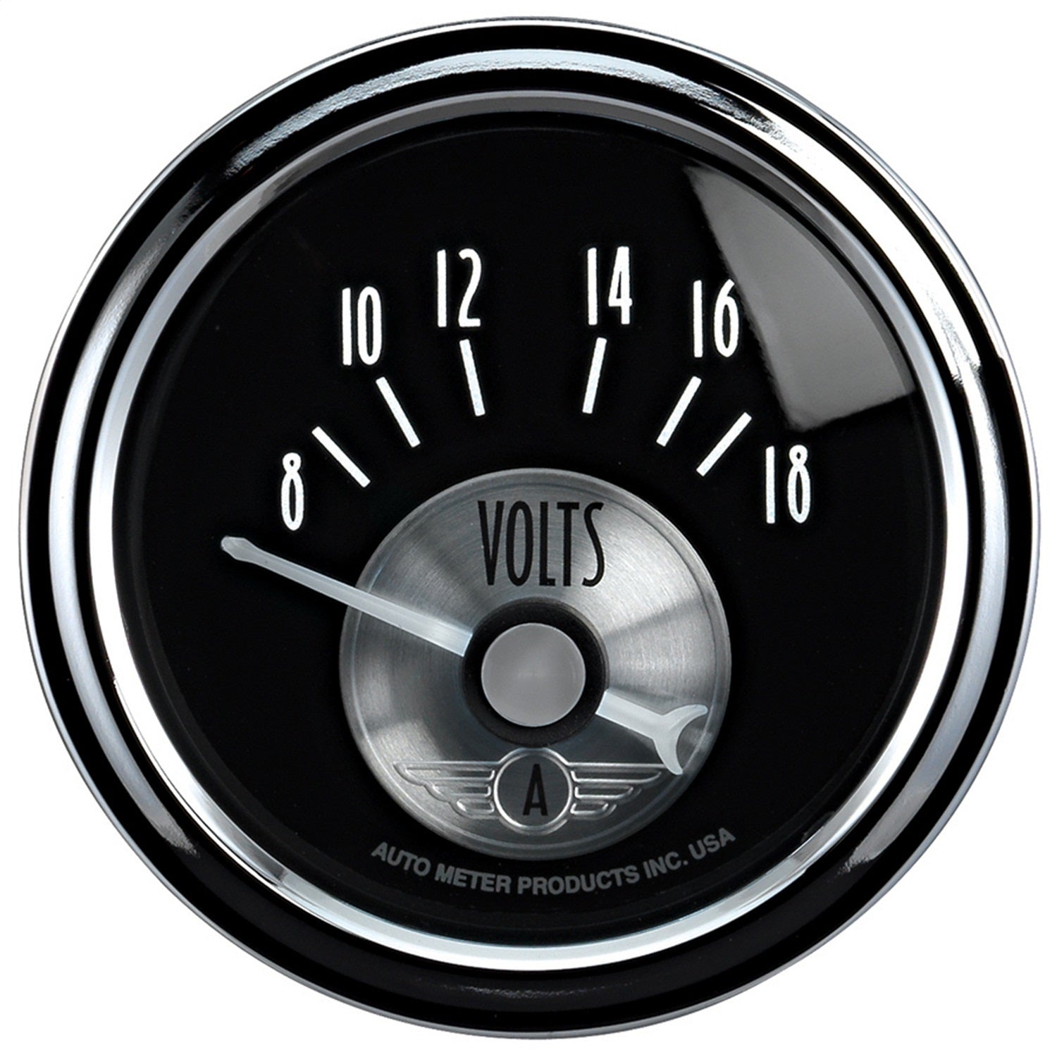 2-1/16" VOLTMETER, 8-18V, PRESTIGE BLACK DIAMOND
