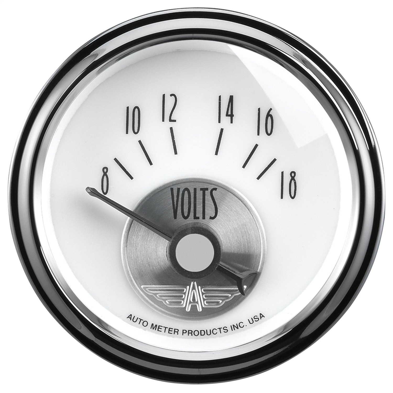 2-1/16" VOLTMETER, 8-18V, PRESTIGE PEARL