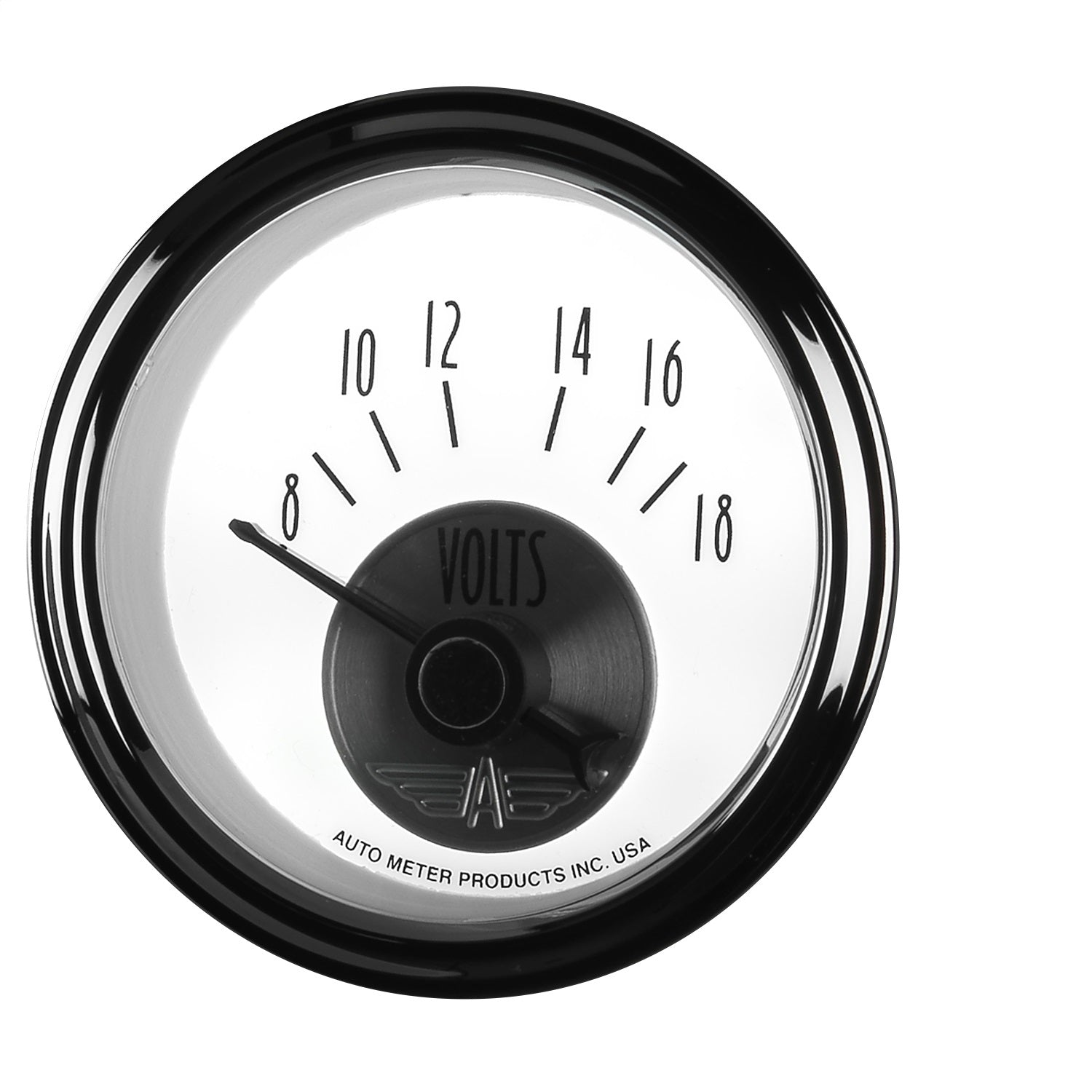 2-1/16" VOLTMETER, 8-18V, PRESTIGE PEARL