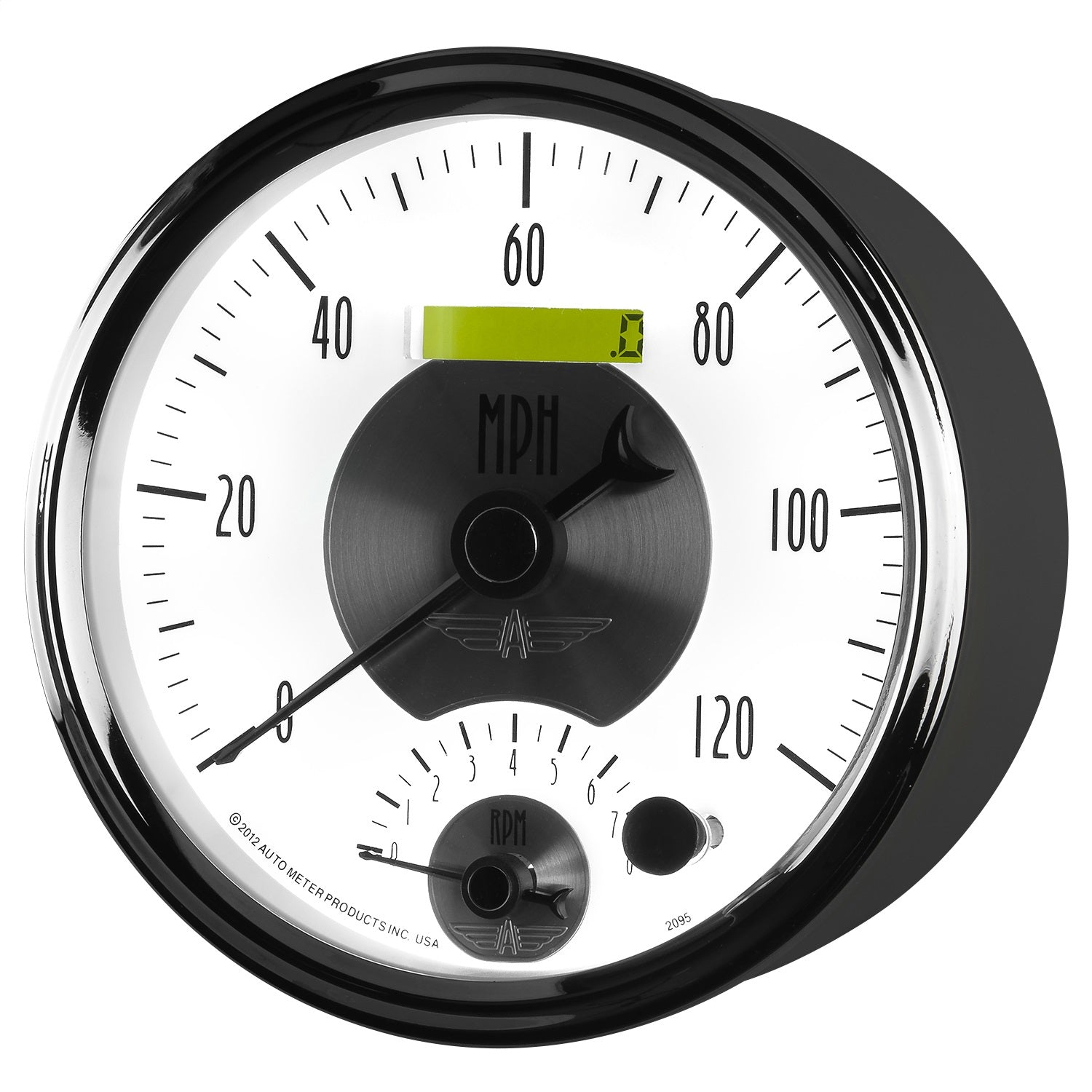 5" TACHOMETER/SPEEDOMETER COMBO, 8K RPM/120 MPH, PRESTIGE PEARL
