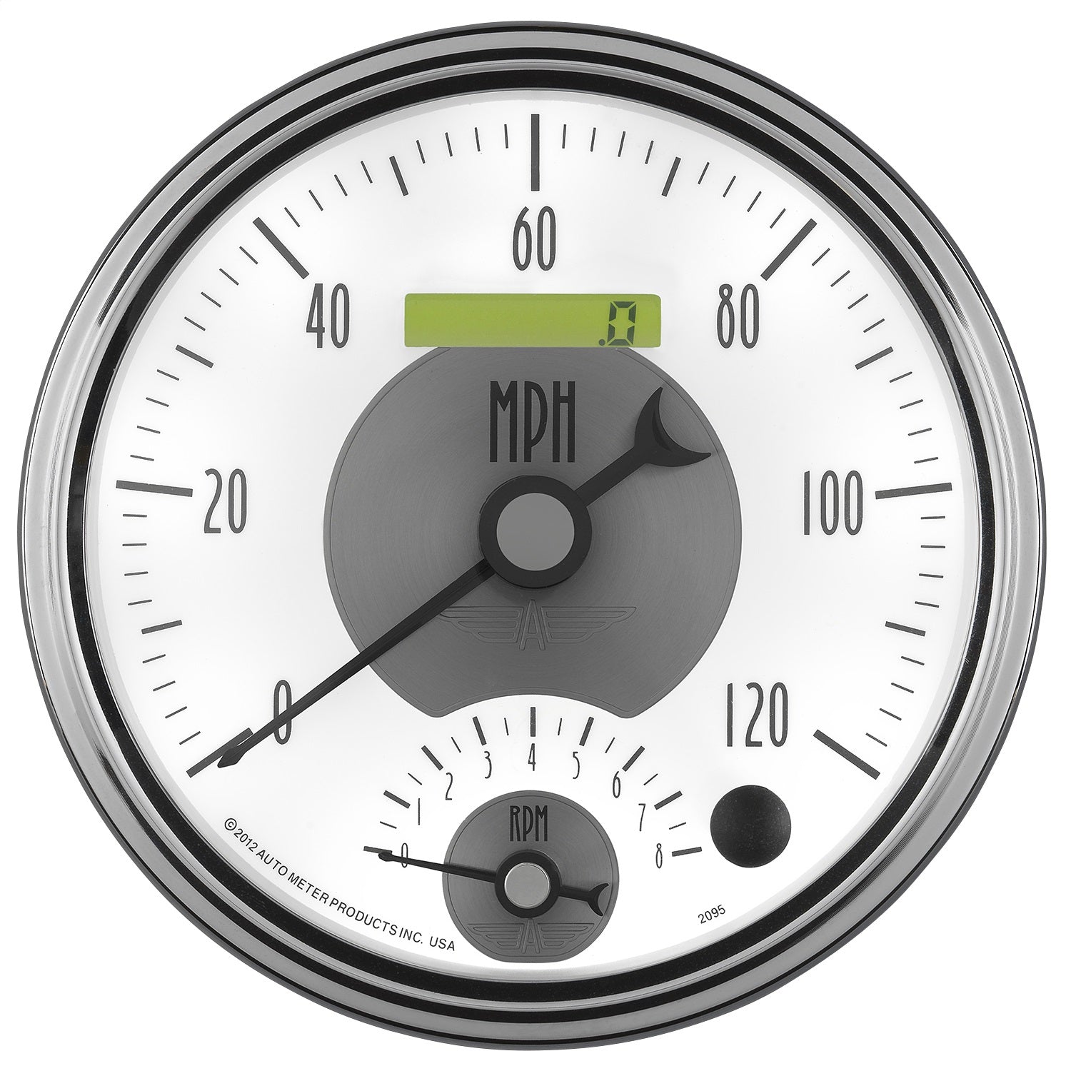 5" TACHOMETER/SPEEDOMETER COMBO, 8K RPM/120 MPH, PRESTIGE PEARL