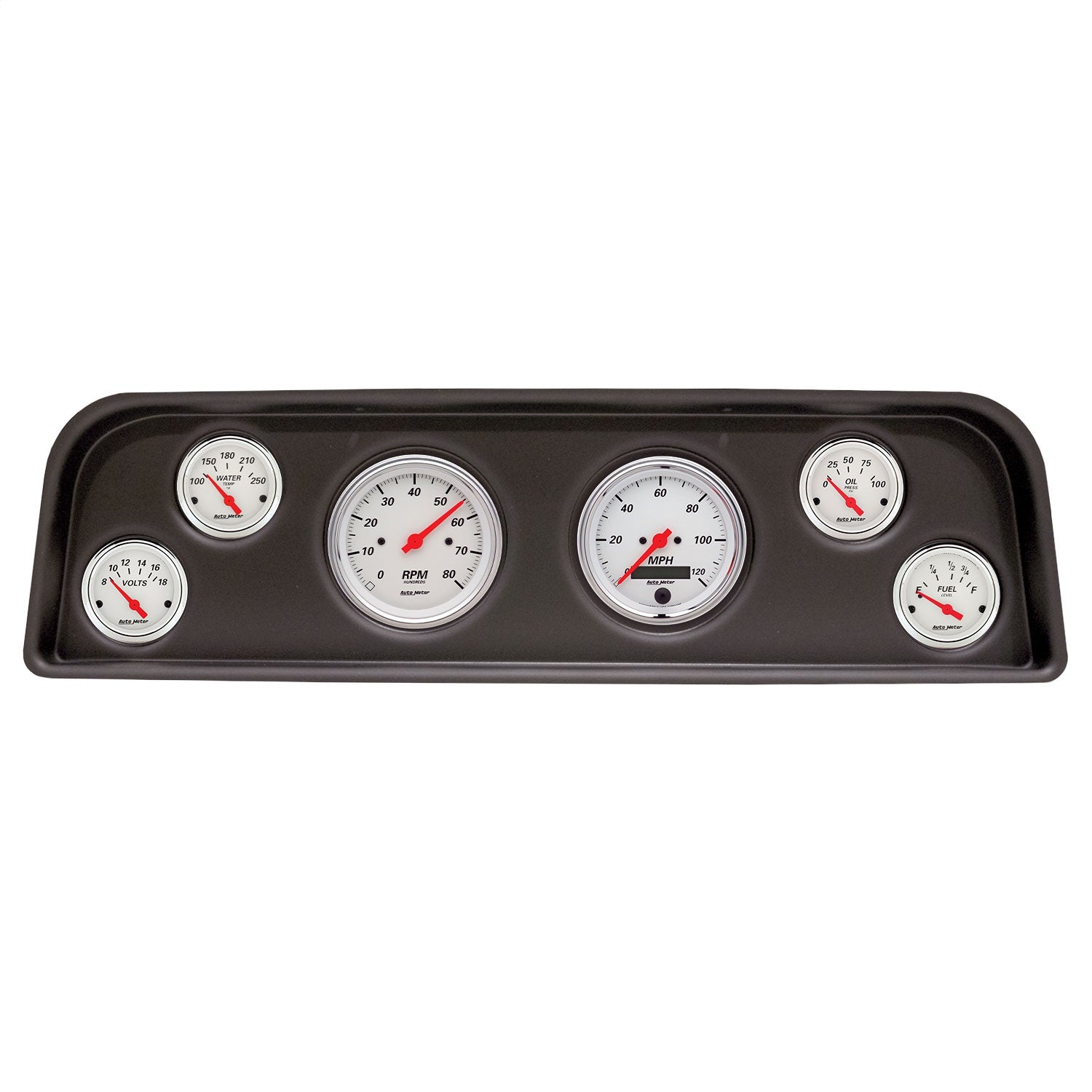 6 GAUGE DIRECT-FIT DASH KIT, GMC TRUCK 60-66, ARCTIC WHITE