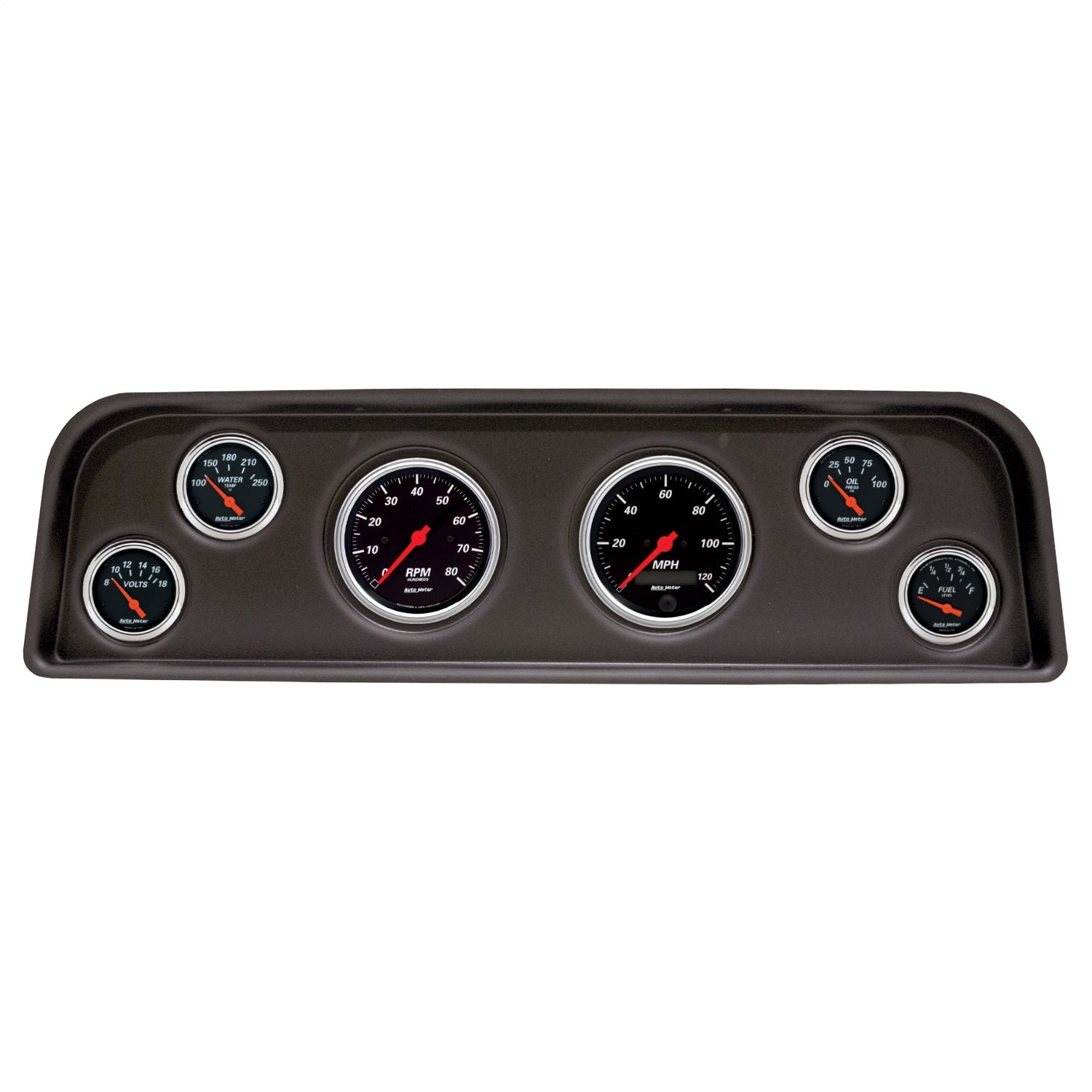 6 GAUGE DIRECT-FIT DASH KIT, GMC TRUCK 60-66, DESIGNER BLACK
