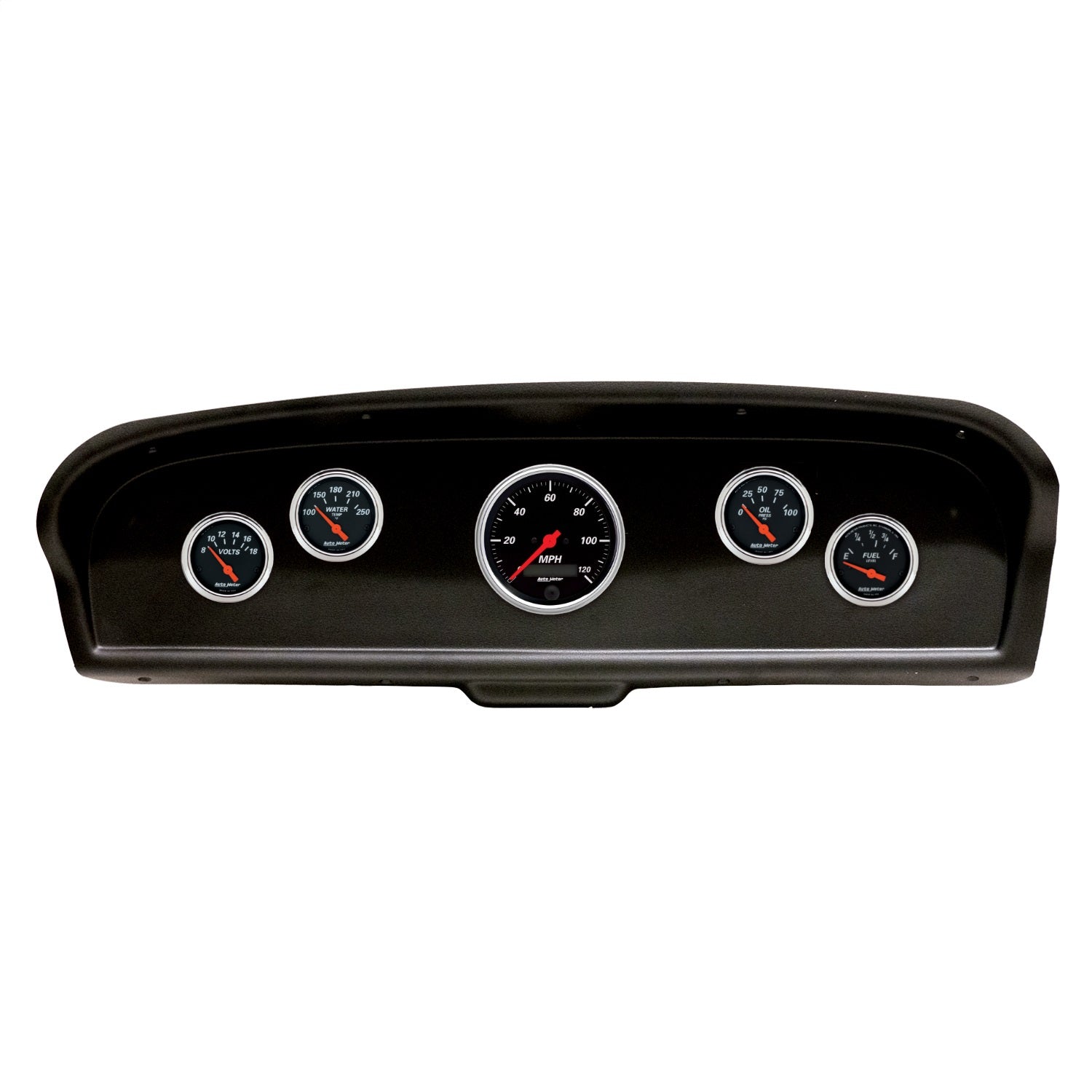 5 GAUGE DIRECT-FIT DASH KIT, FORD TRUCK 61-66, DESIGNER BLACK