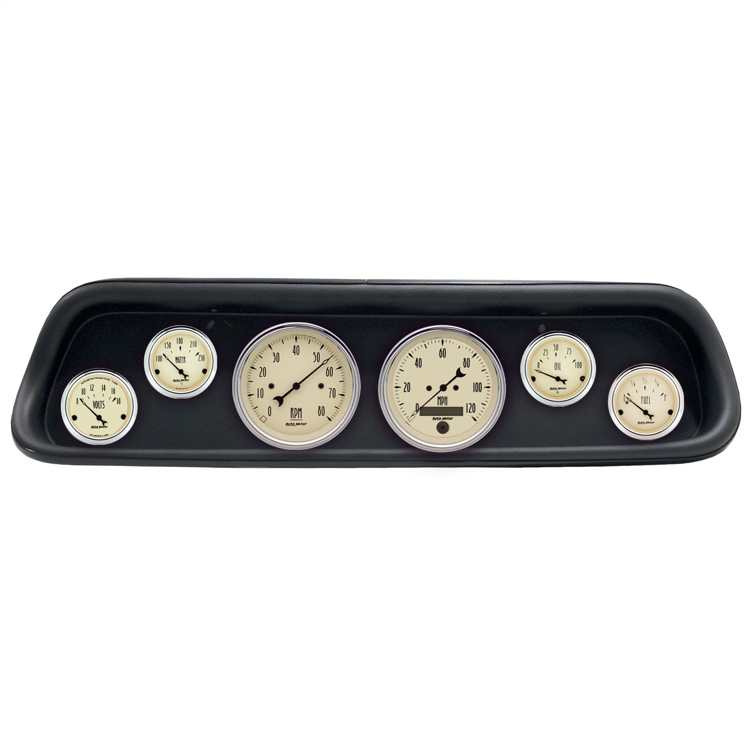 6 GAUGE DIRECT-FIT DASH KIT, FORD MUSTANG 64-65, ANTIQUE BEIGE