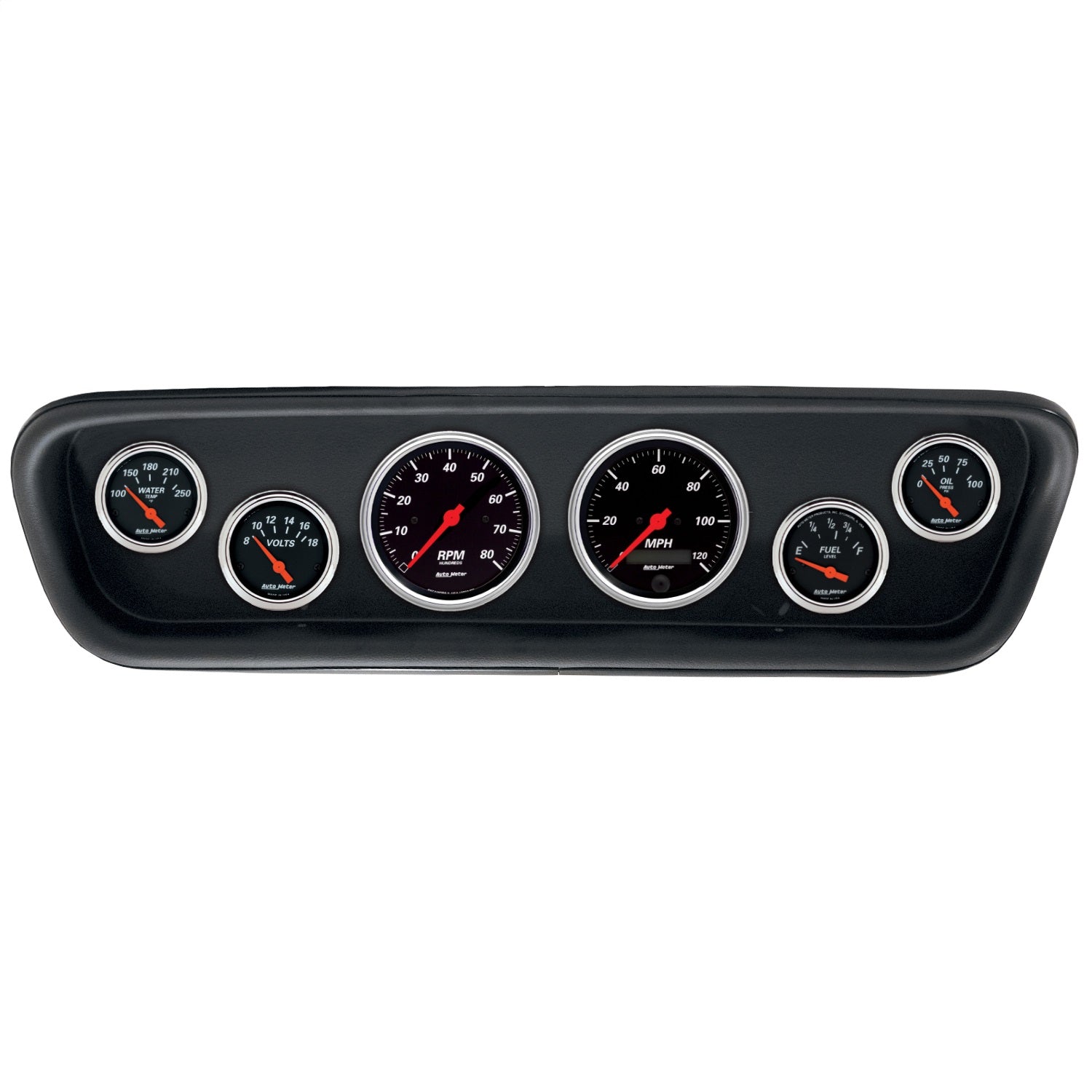6 GAUGE DIRECT-FIT DASH KIT, FORD MUSTANG 64-65, DESIGNER BLACK
