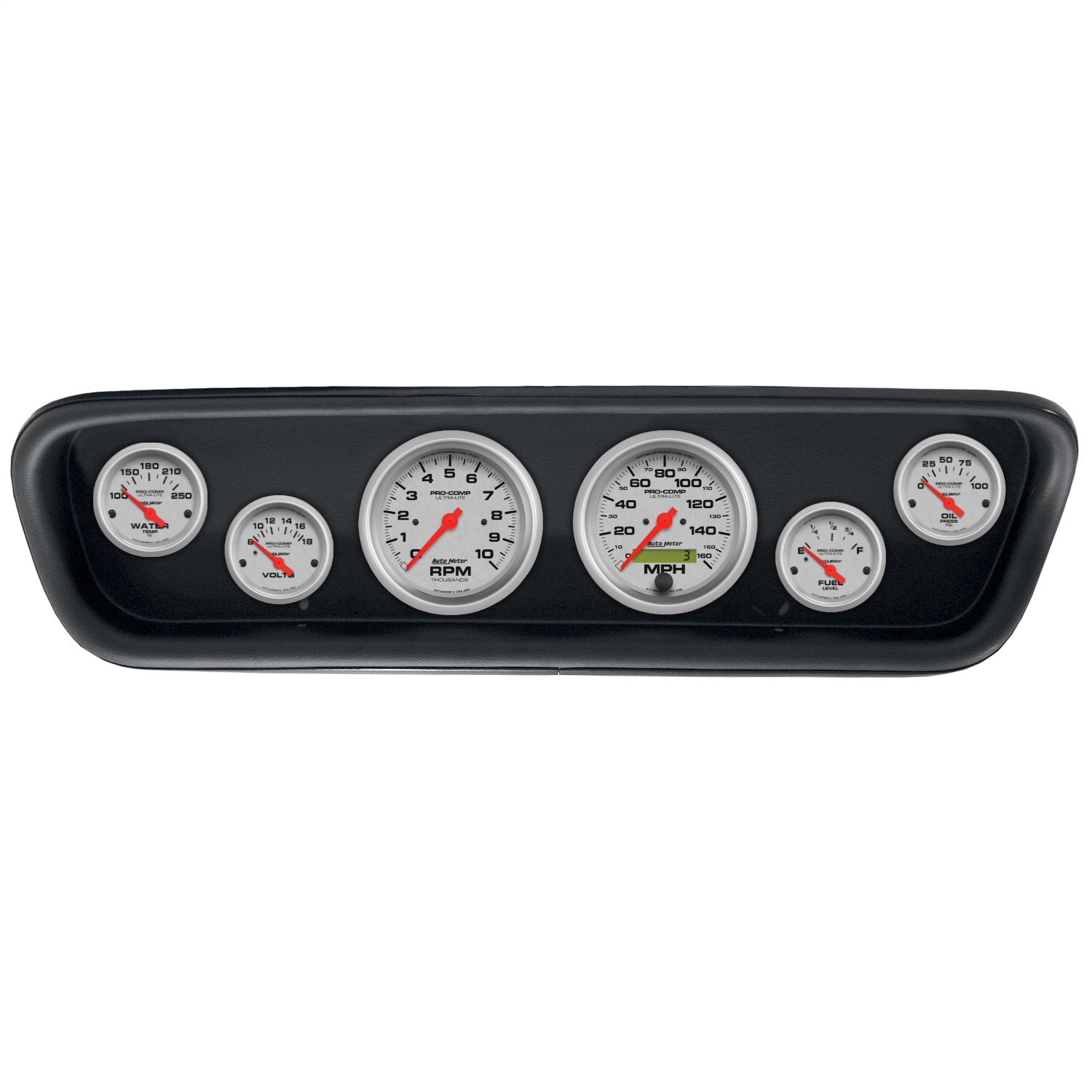 6 GAUGE DIRECT-FIT DASH KIT, FORD MUSTANG 64-65, ULTRA-LITE
